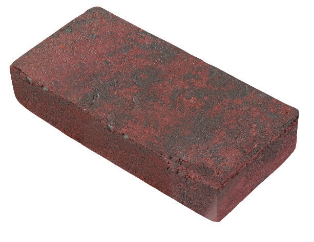 Country Stone 103101 8-in L x 4-in W x 2-in H Rectangle Red/Black Concrete Paver