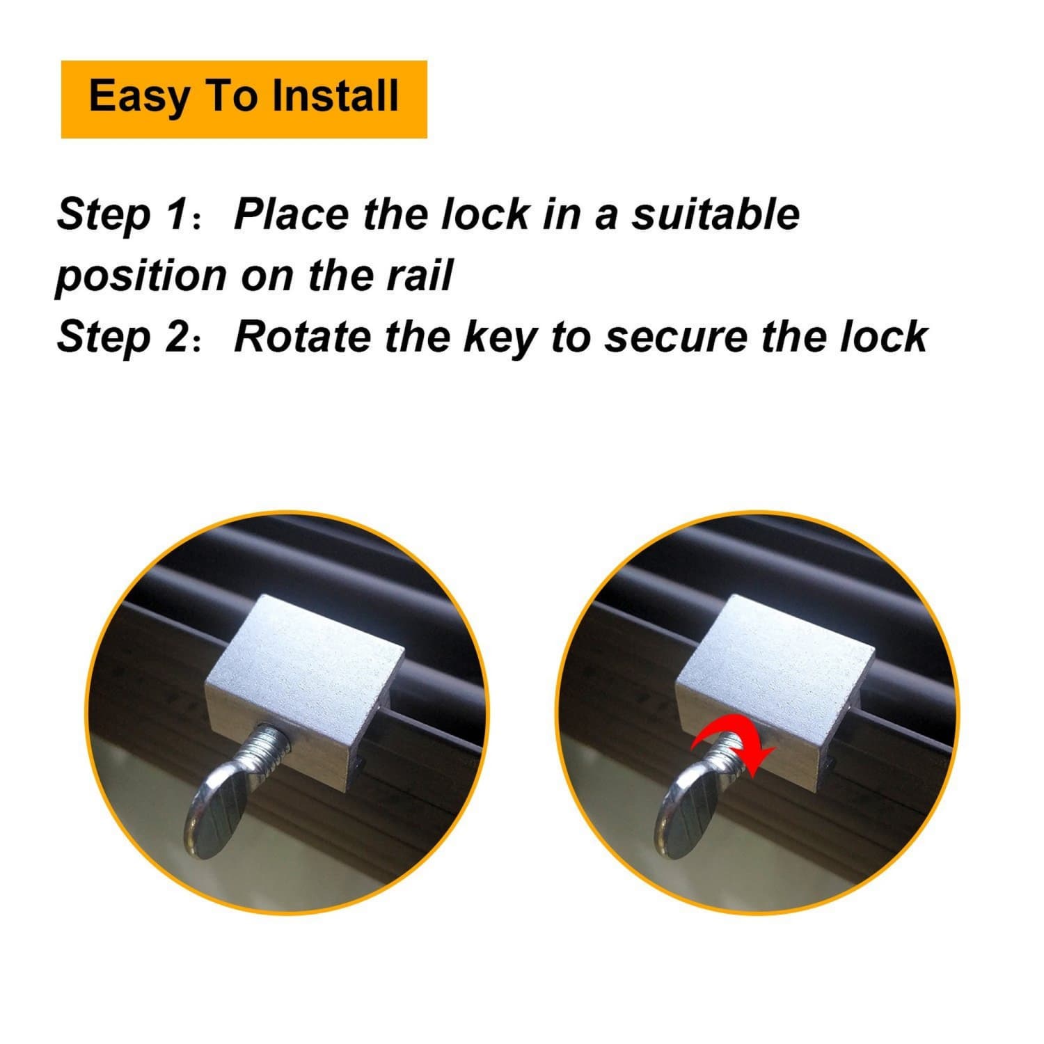 Angel Sar L2ZQYA728WSL12 Horizontal-Sliding-Window-Sash-Locks - View #4