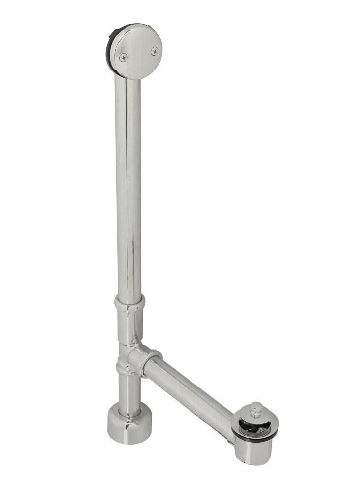 WESTBRASS D3221K-07 Bath Waste and Overflow Twist and Close- 22" Make-up, 17 Ga. Tubing In Satin Nickel