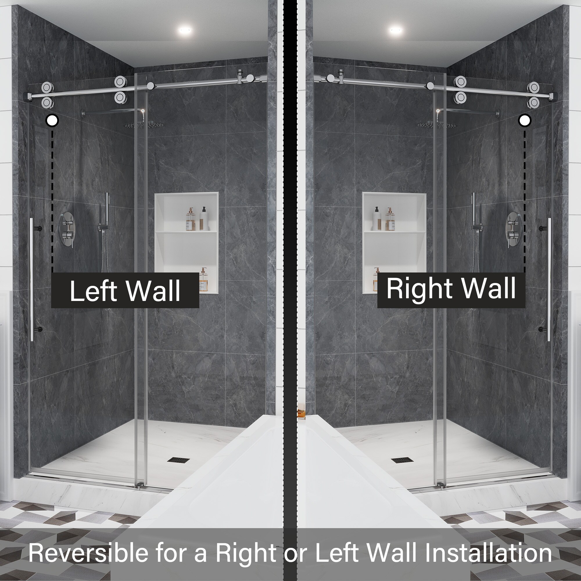 CASAINC CA-LBD5-4876CH Shower-Doors - View #7