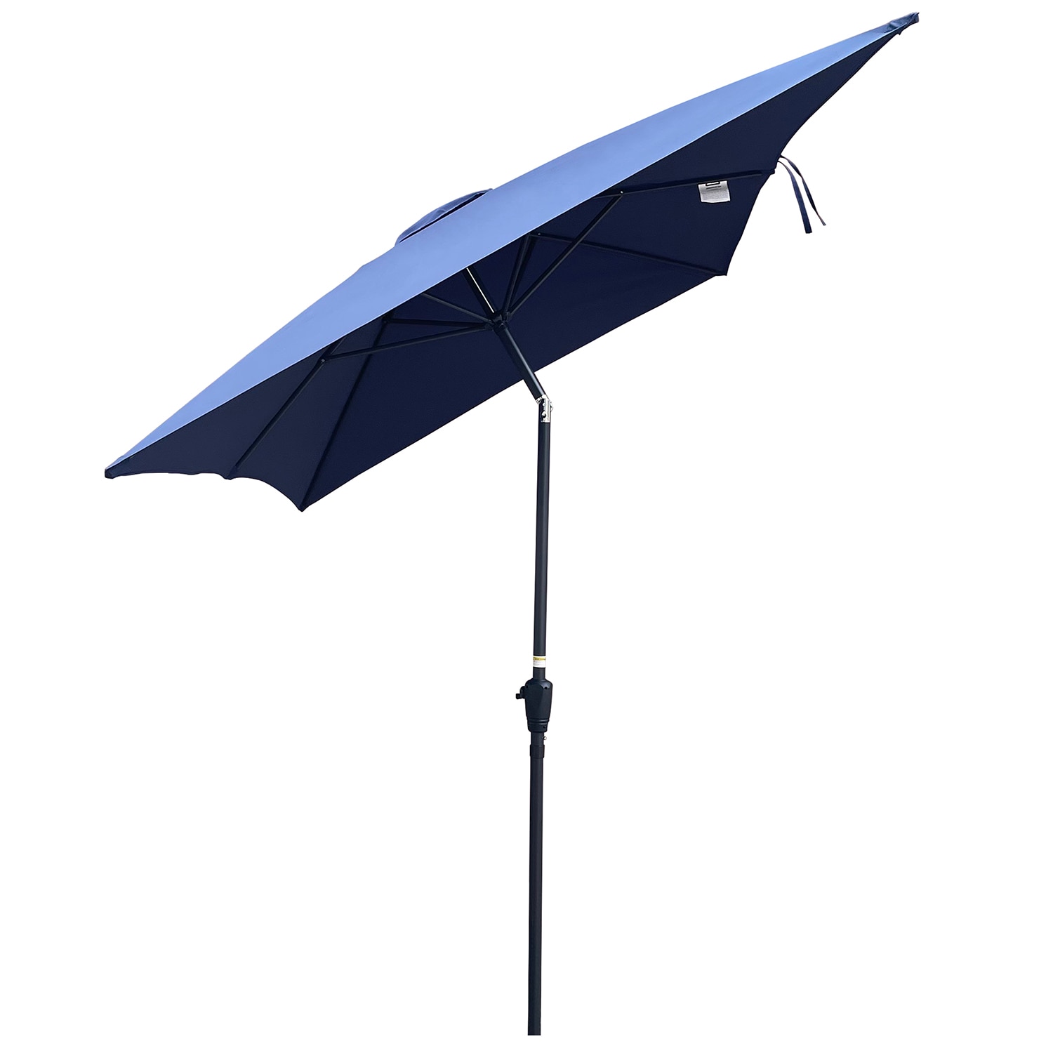 SINOFURN 9x6 ft Navy Blue Rectangular Market Patio Umbrella ...