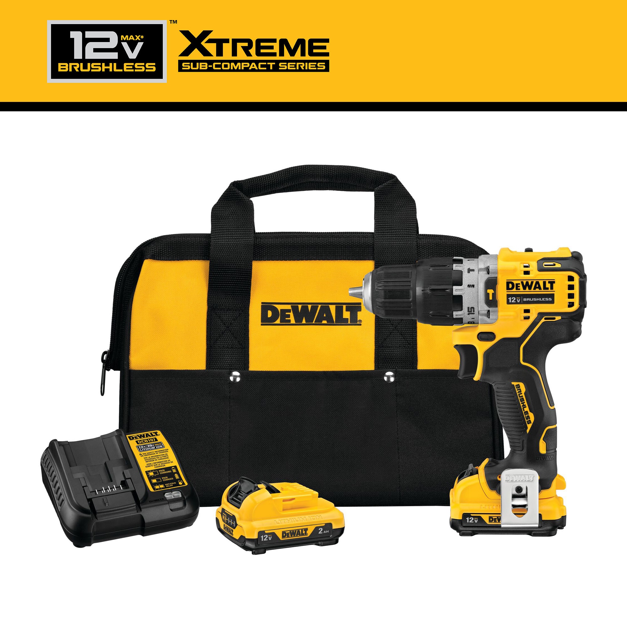 DEWALT XTREME 3/8-in 12-volt Max Variable Speed Brushless Cordless