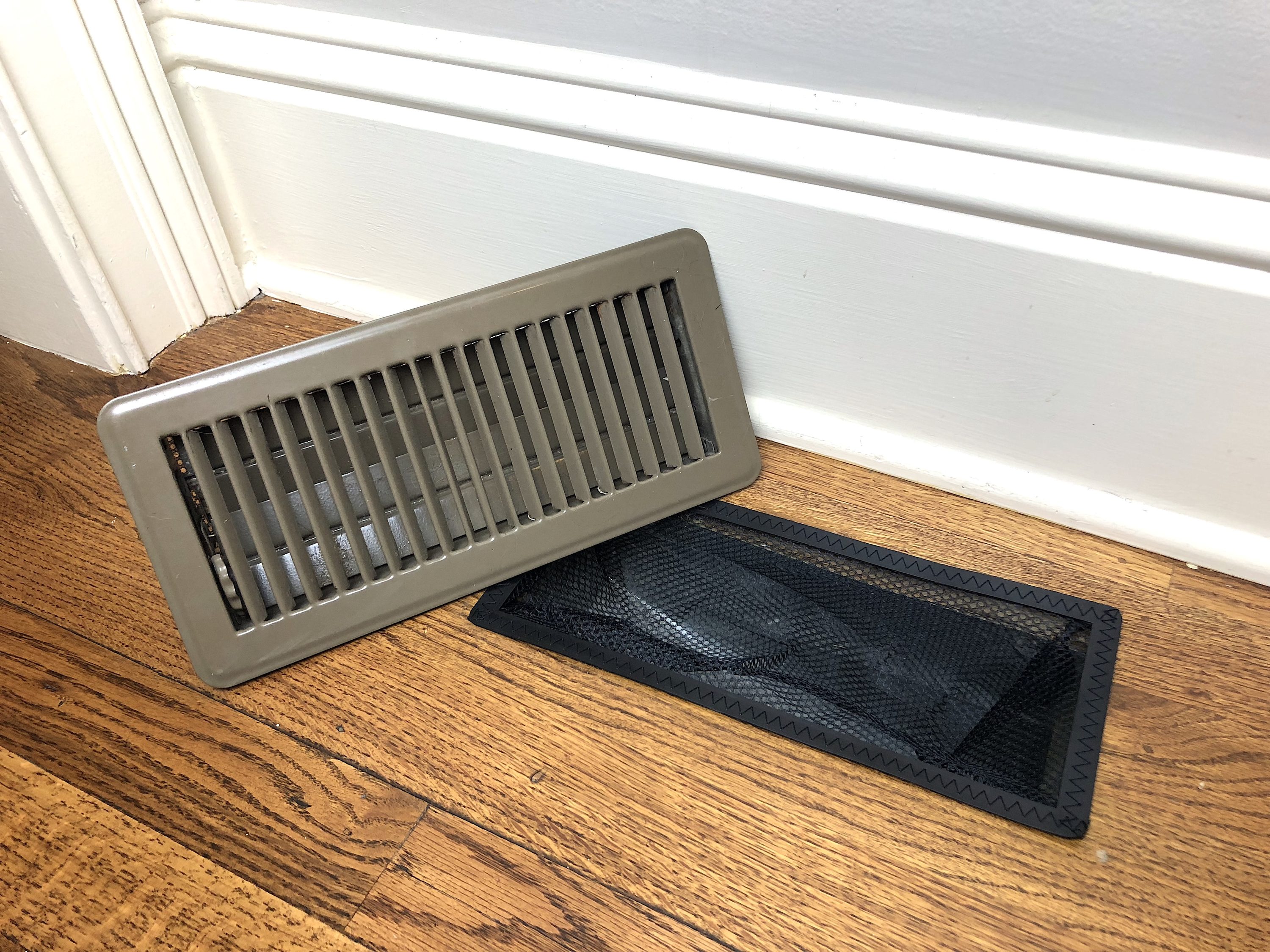 Floor Register Vent Cover- 4x10 Magnetic Air Vent Screen Mesh Cover,  Perfect for Wall/Ceiling/Floor Air Vent Filters (4-Packs)