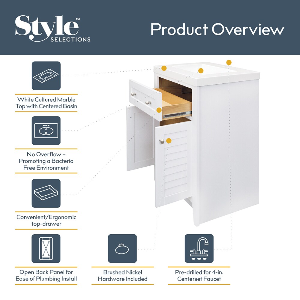 Style Selections C42124TD-SS Bath-Vanity-Combo - View #10