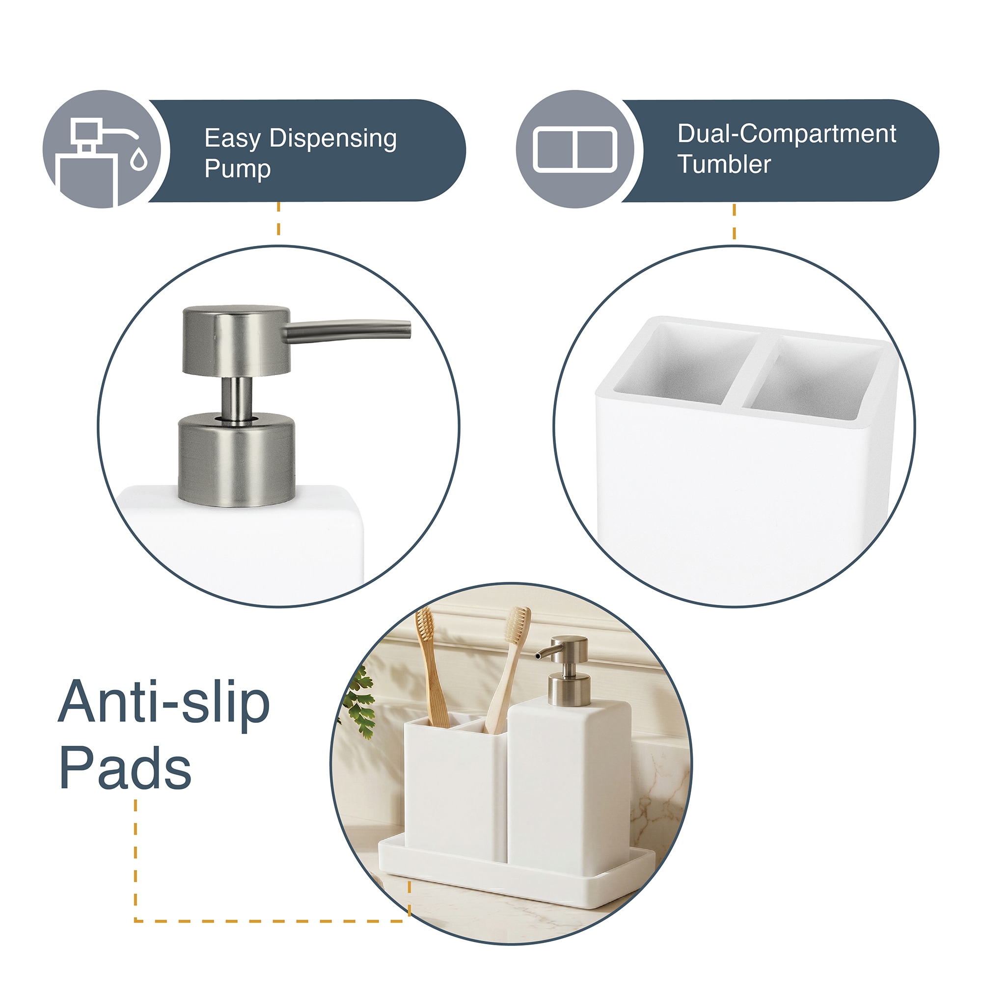 Style Selections BE202SSLWT Bathroom-Accessories - View #3