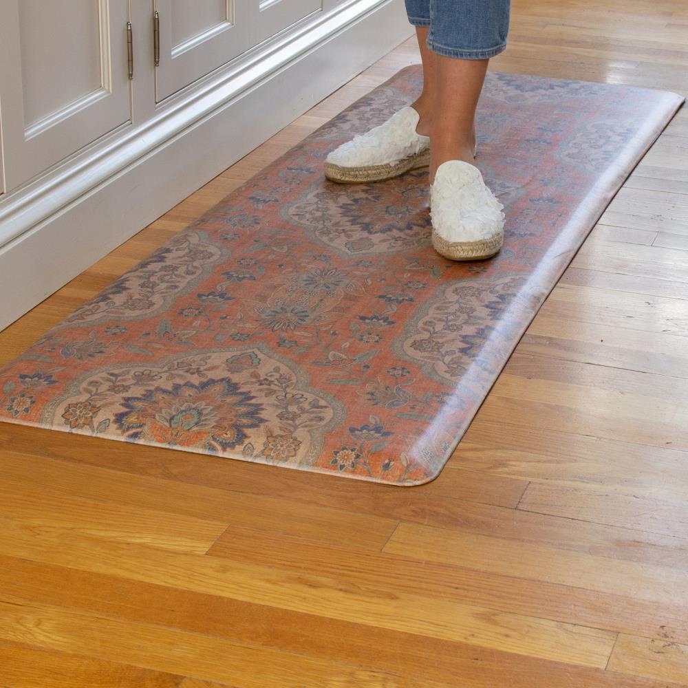 FloorPops FPA3735 2-ft x 5-ft Orange PVC Rectangular Indoor Decorative Novelty Anti-fatigue mat
