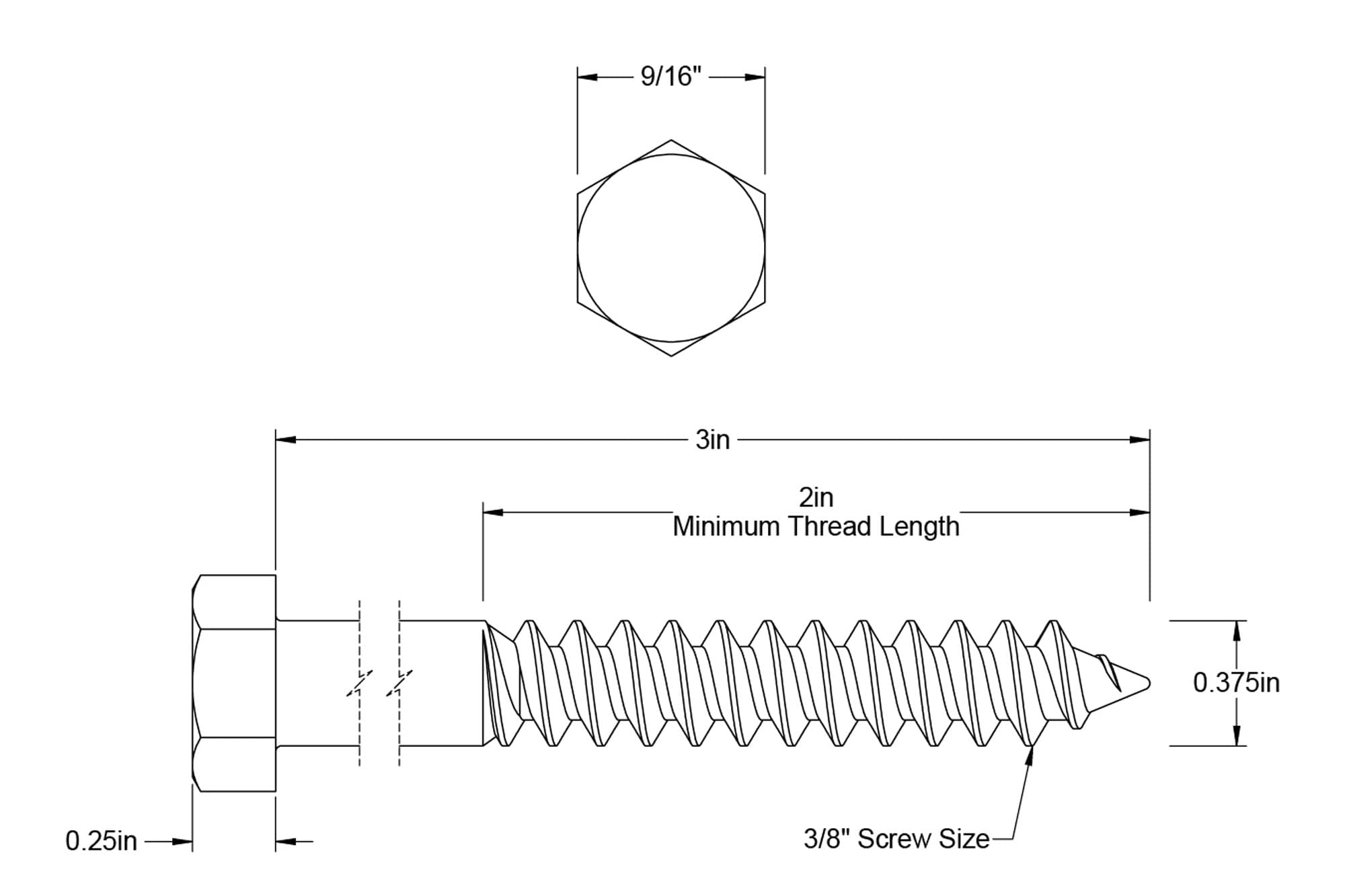 Fasteners Direct F-98800PP5 Lag-Screws - View #5