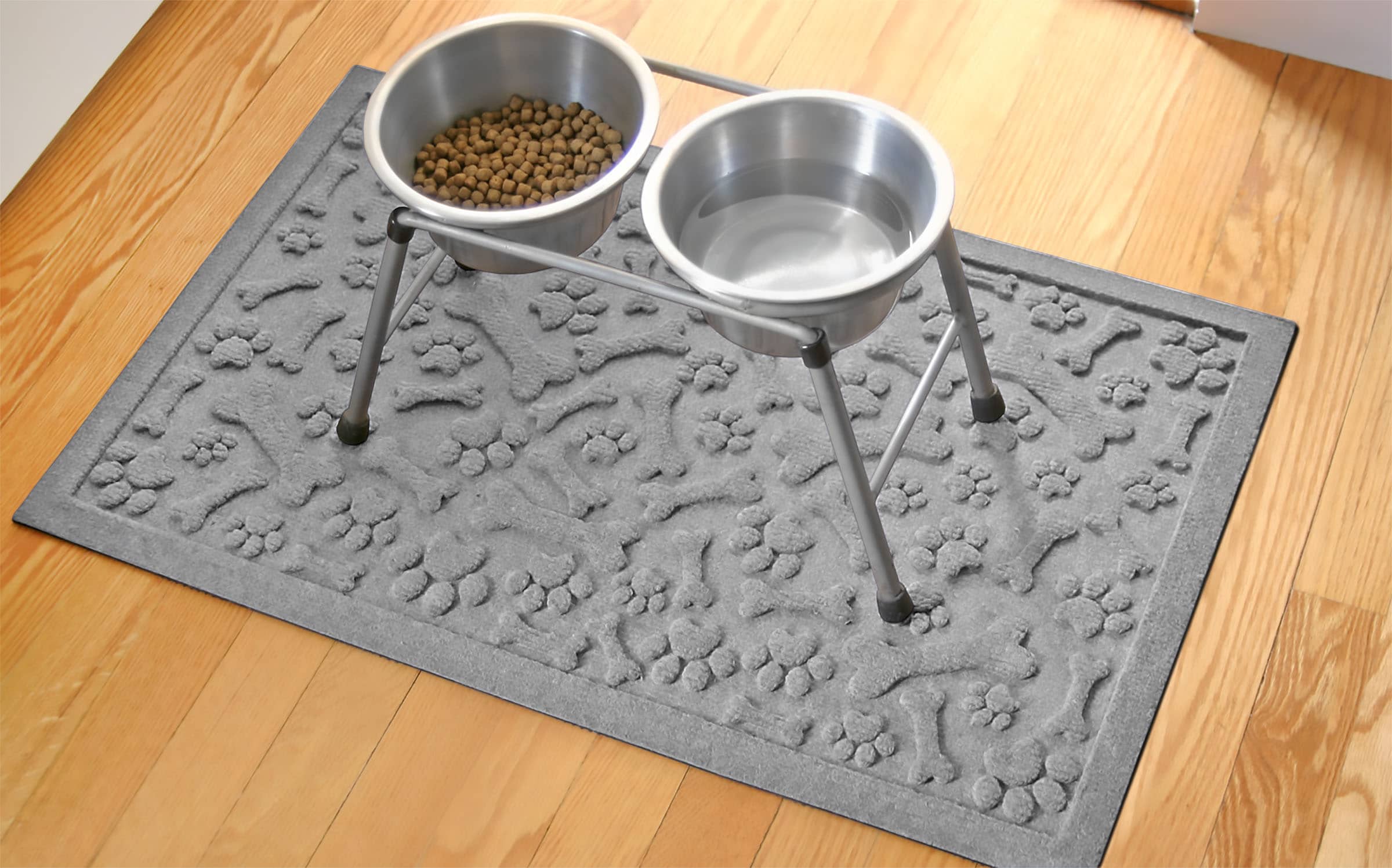 Dog Food Mat - Non-skid Placemat with Raised Edge for Dog or Cat