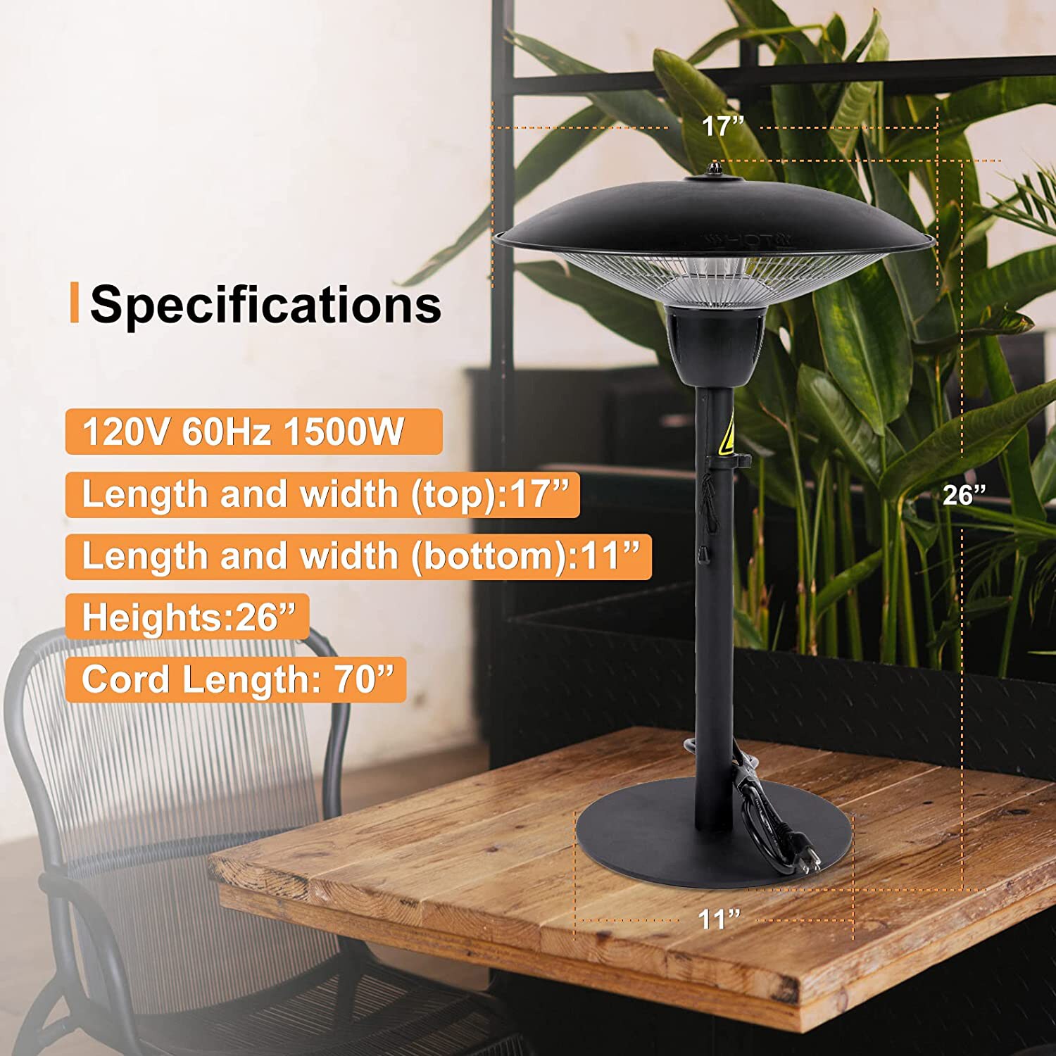 GZMR GR-W1134CB Outdoor-Electric-Patio-Heaters - View #8