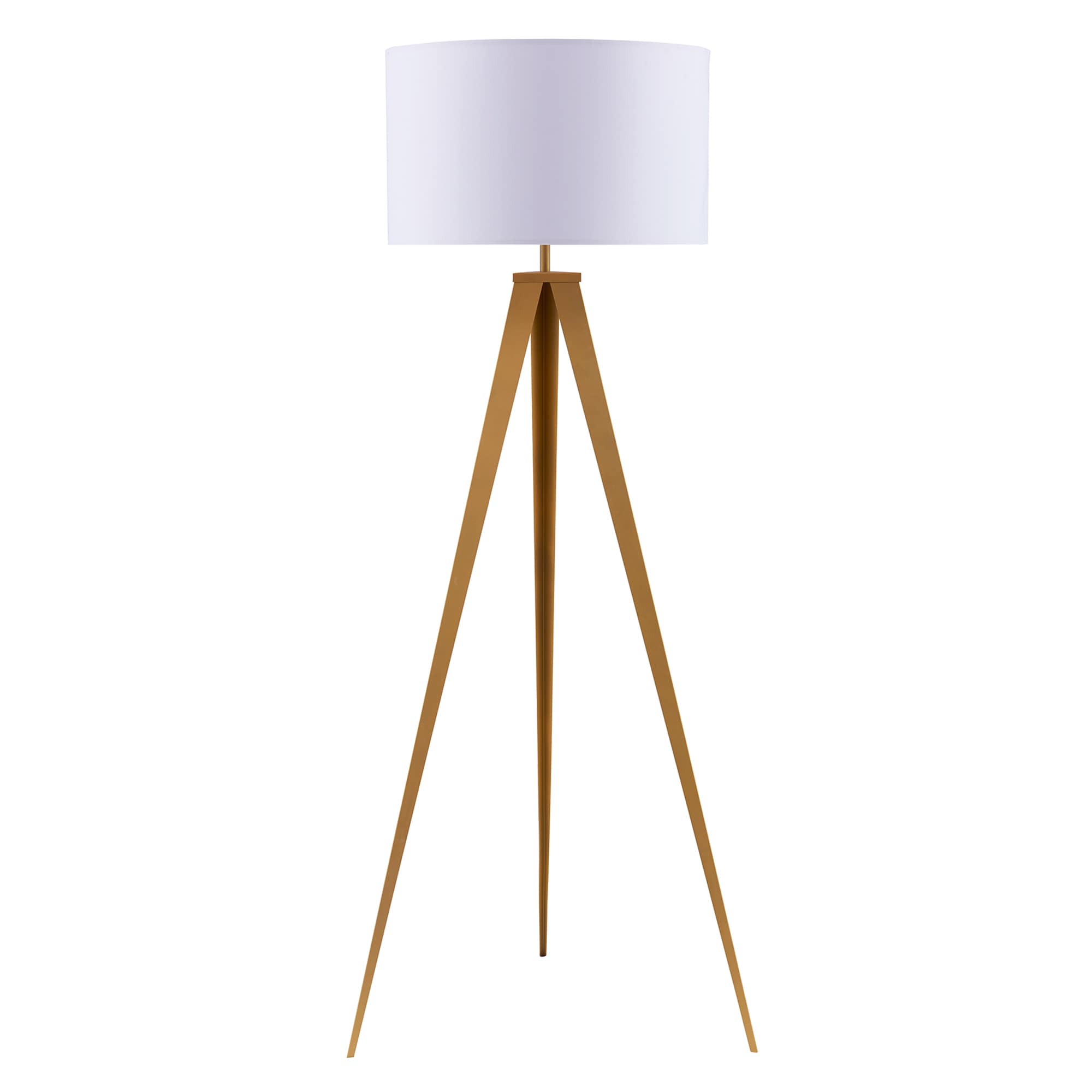 Teamson Home Romanza 61.81-in Gold Floor in the Floor Lamps at Lowes.com