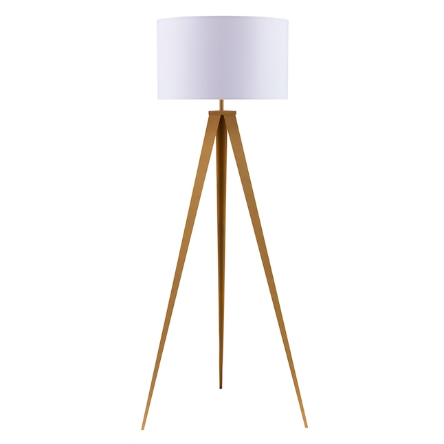 White Matte Gold Tripod Floor Lamp, Tower Floor Lamp Glass Replacement Shades Uk