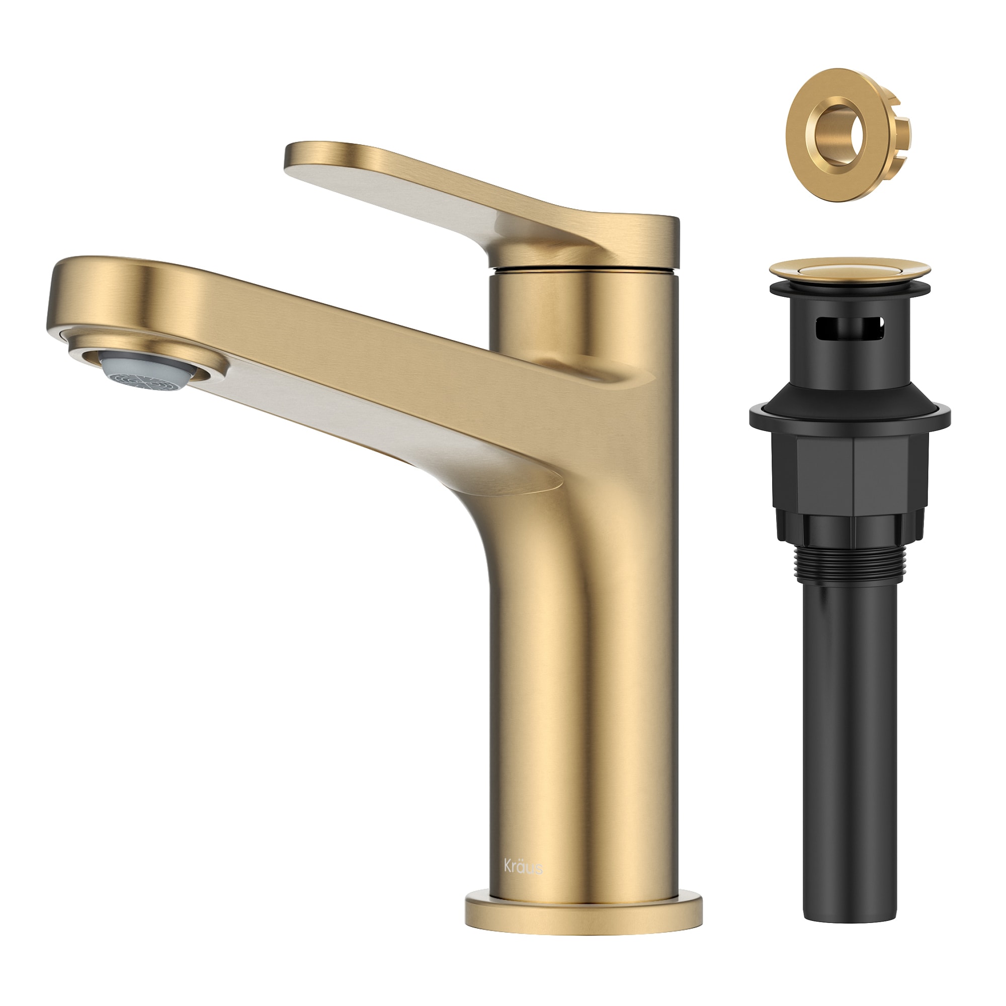 Indy Spot-Free Brushed Brass Single Handle Bathroom Faucet