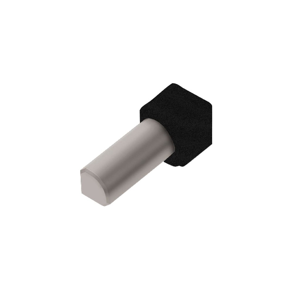 Schluter Systems ID/RO110MGS Rondec 0.438-in W x 1.0-in L Matte black textured color-coated aluminum Aluminum Inside corner Tile Edge Trim
