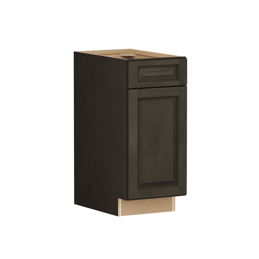 Shenandoah - Stemson 18-in W x 34.5-in H x 24-in D Slate Stained Pull-out Trash Cabinet Base Full...