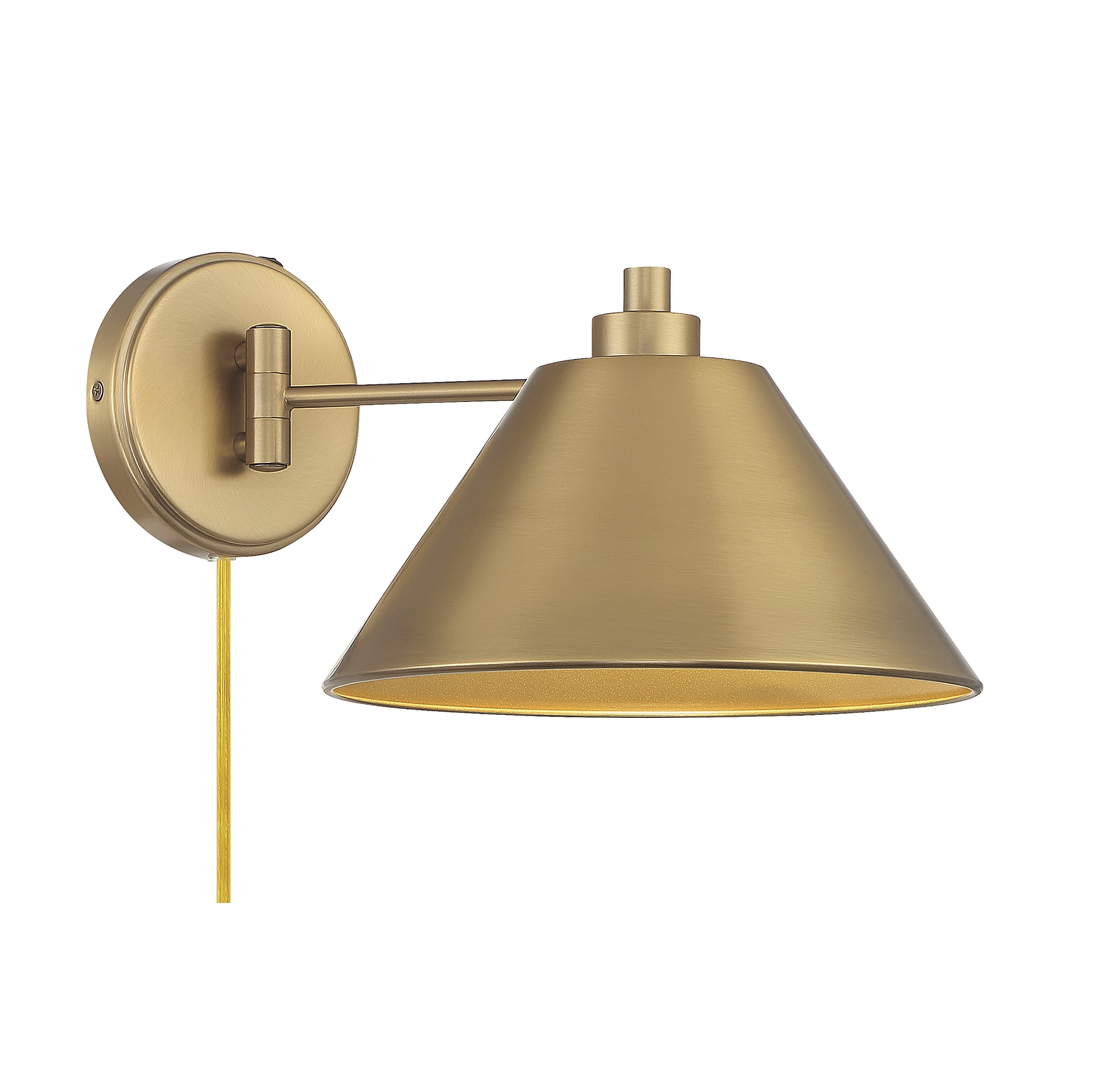 Nicholas Adjustable Arm Black and Gold Brass Wall Sconce