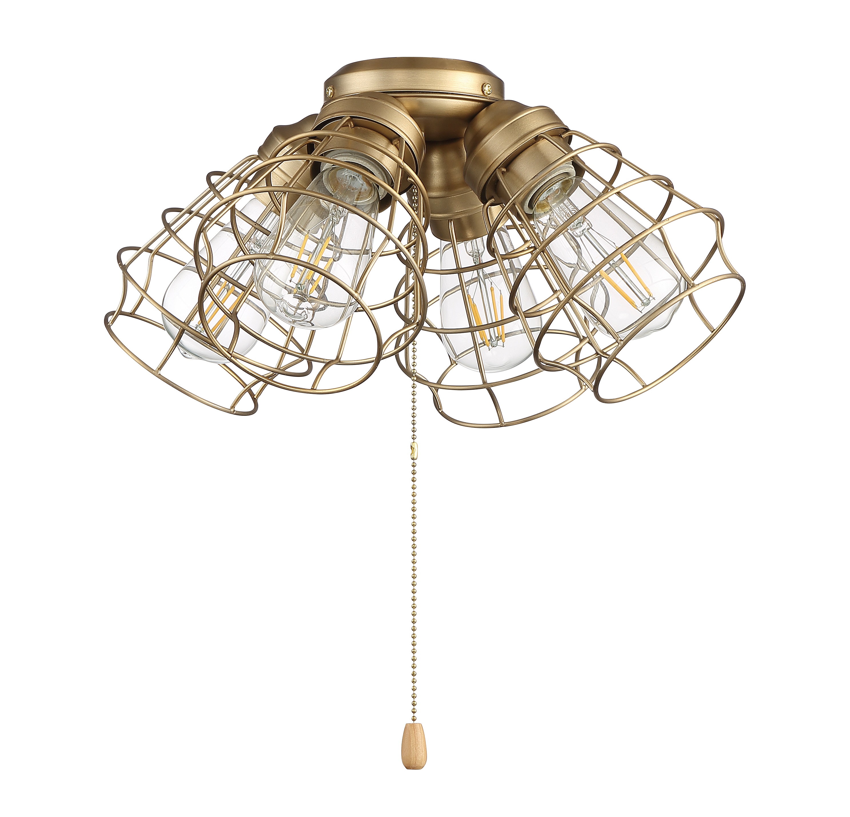 Craftmade LK405101-SB-LED 15.87-in 4 -Light Gold LED Ceiling Fan Light Kit