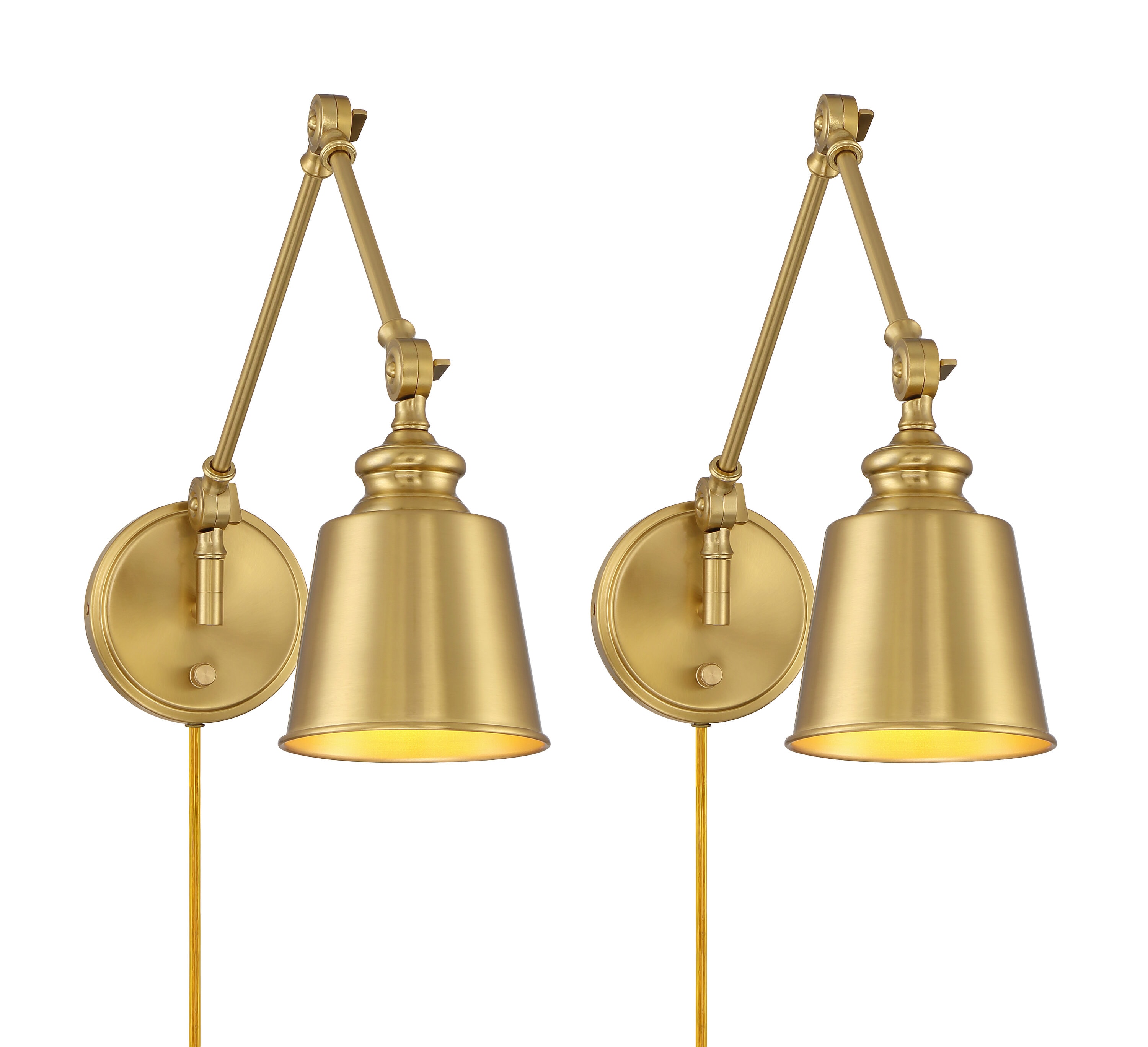 Meridian Lite Trends M90089NB Meridian 5.75-in W 2 -Light Antique Brass Vintage Wall Sconce