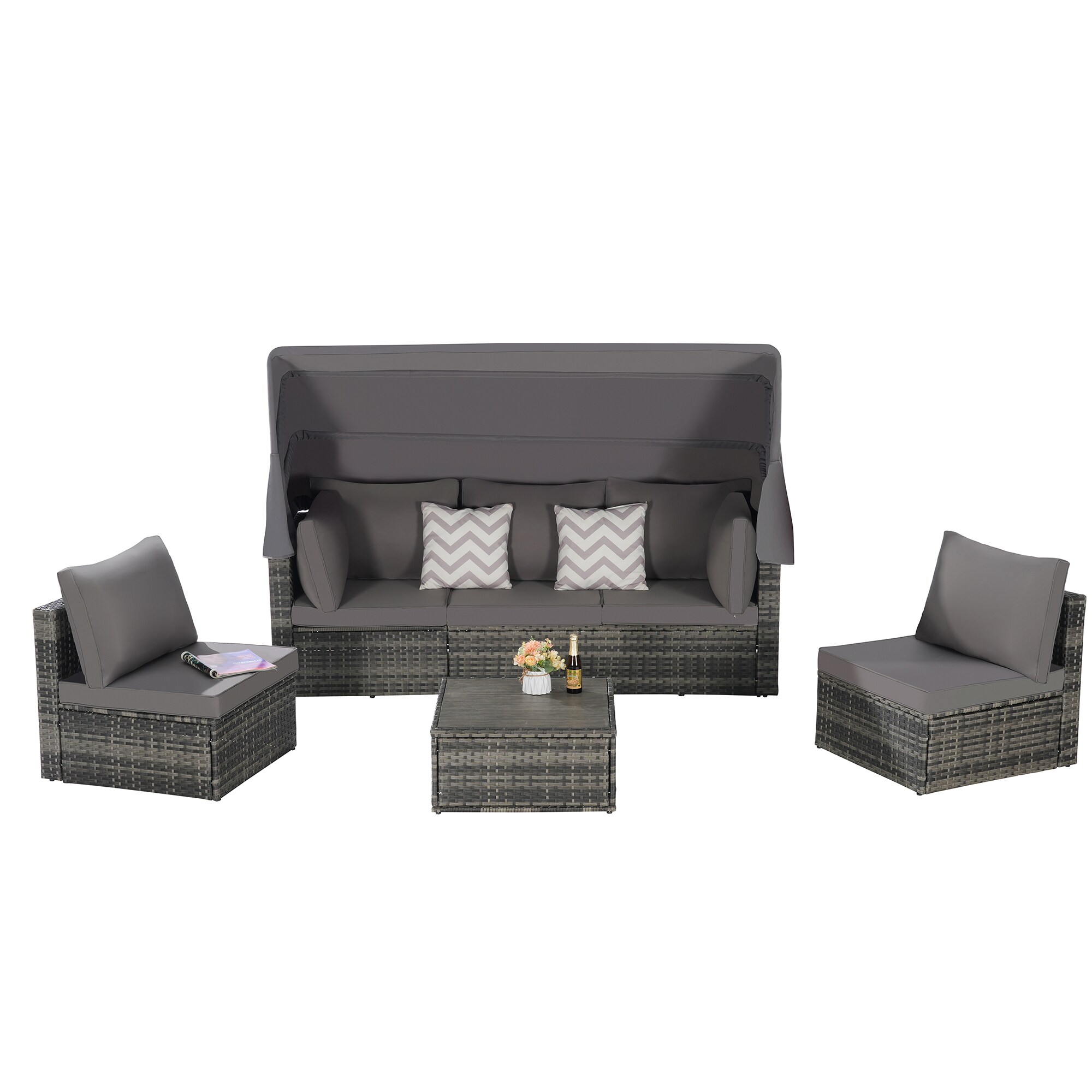 SINOFURN SYB670032GY Patio-Sofas-Daybeds - View #4