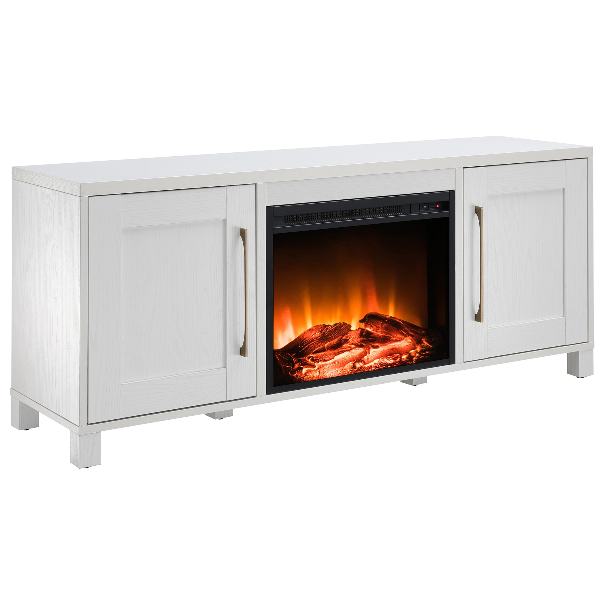Hailey Home TV1431 Chabot Farmhouse/Rustic White TV stand ( Accommodates TVs up to 70-in )