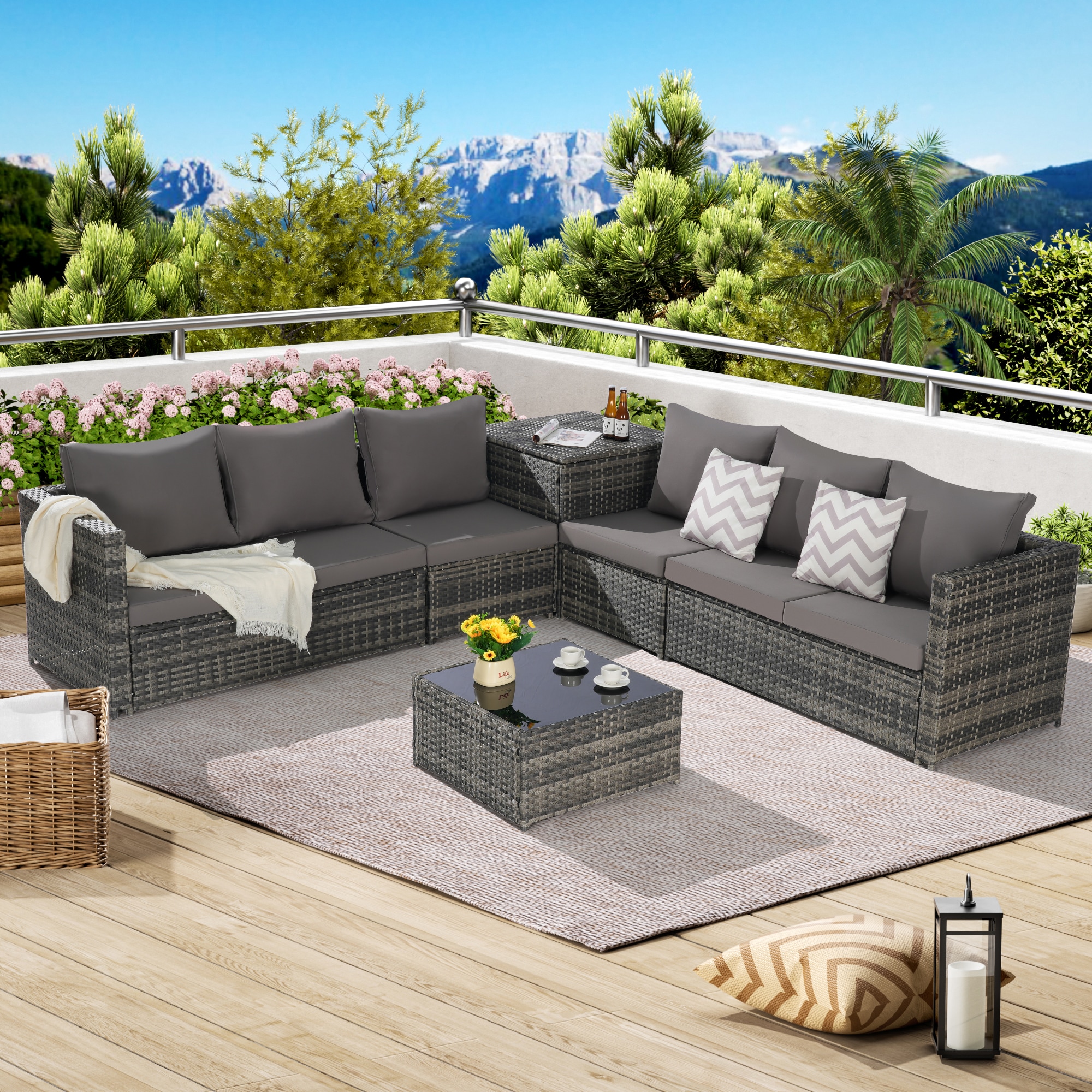 SINOFURN SYB670033GY Patio-Sofas-Daybeds - View #11