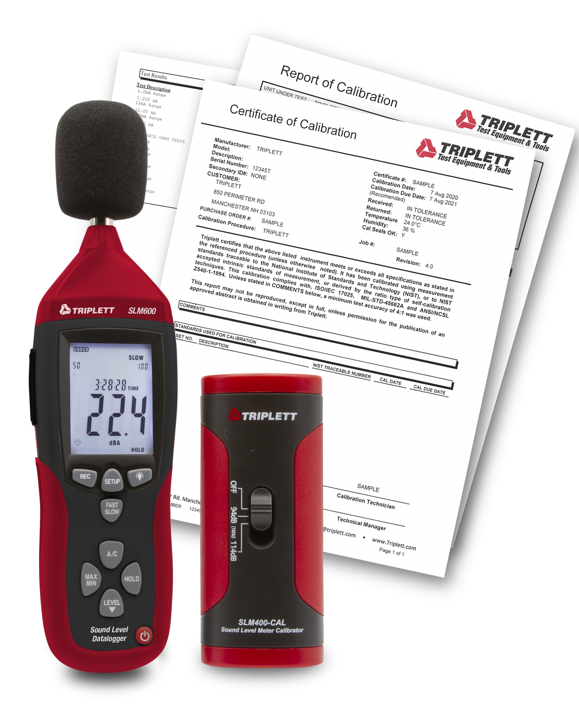 TRIPLETT SLM600-KIT-NIST LED Display Specialty Meter