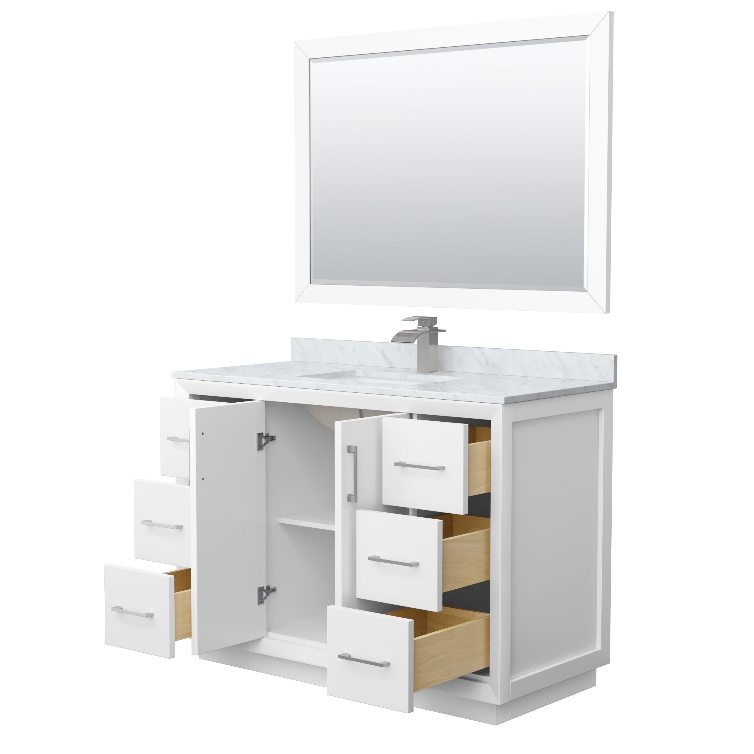 Wyndham Collection WCF414148SWHCMUNSM46 Bath-Vanity-Combo - View #2