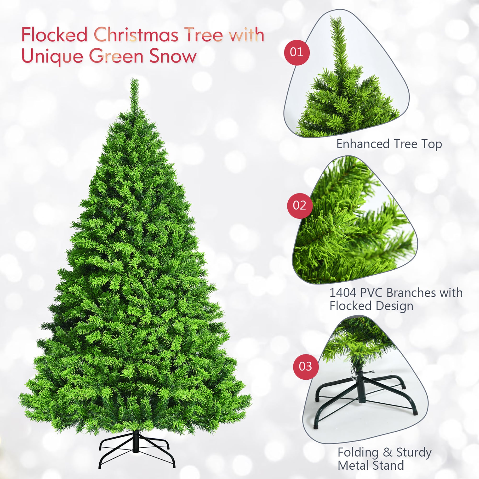 Costway CM23576 Artificial-Christmas-Trees - View #2