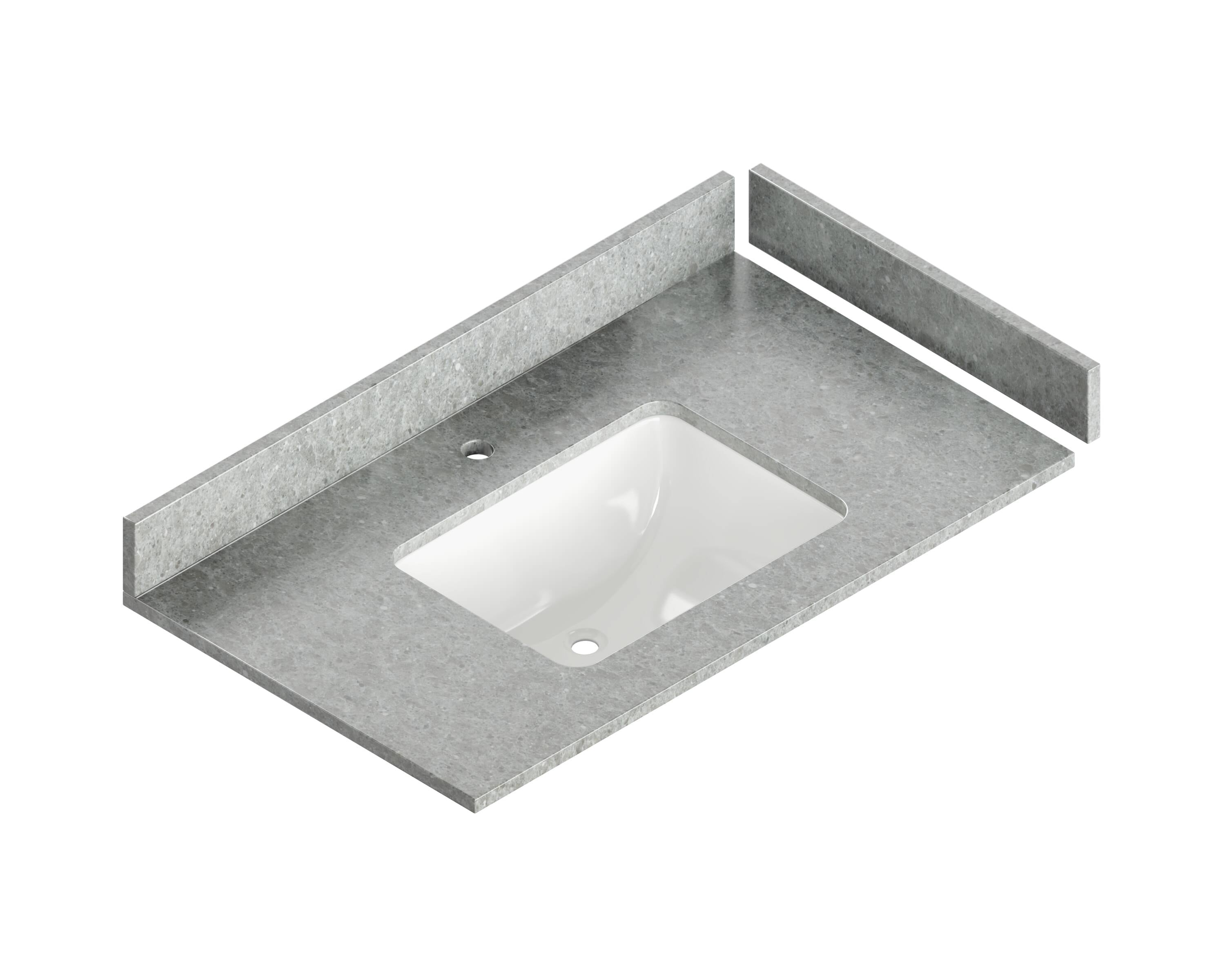 Silestone SIL49-OJASPER-1H-2CM 49-Inches x 22-Inches Ocean Jasper Quartz Undermount Single sink 1-Hole Bathroom Vanity Top