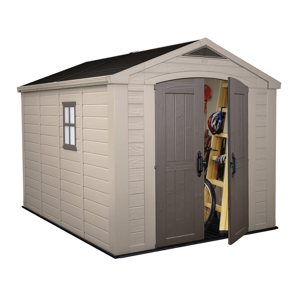 Keter 8-ft x 11-ft Factor Gable Resin Storage Shed at Lowes.com