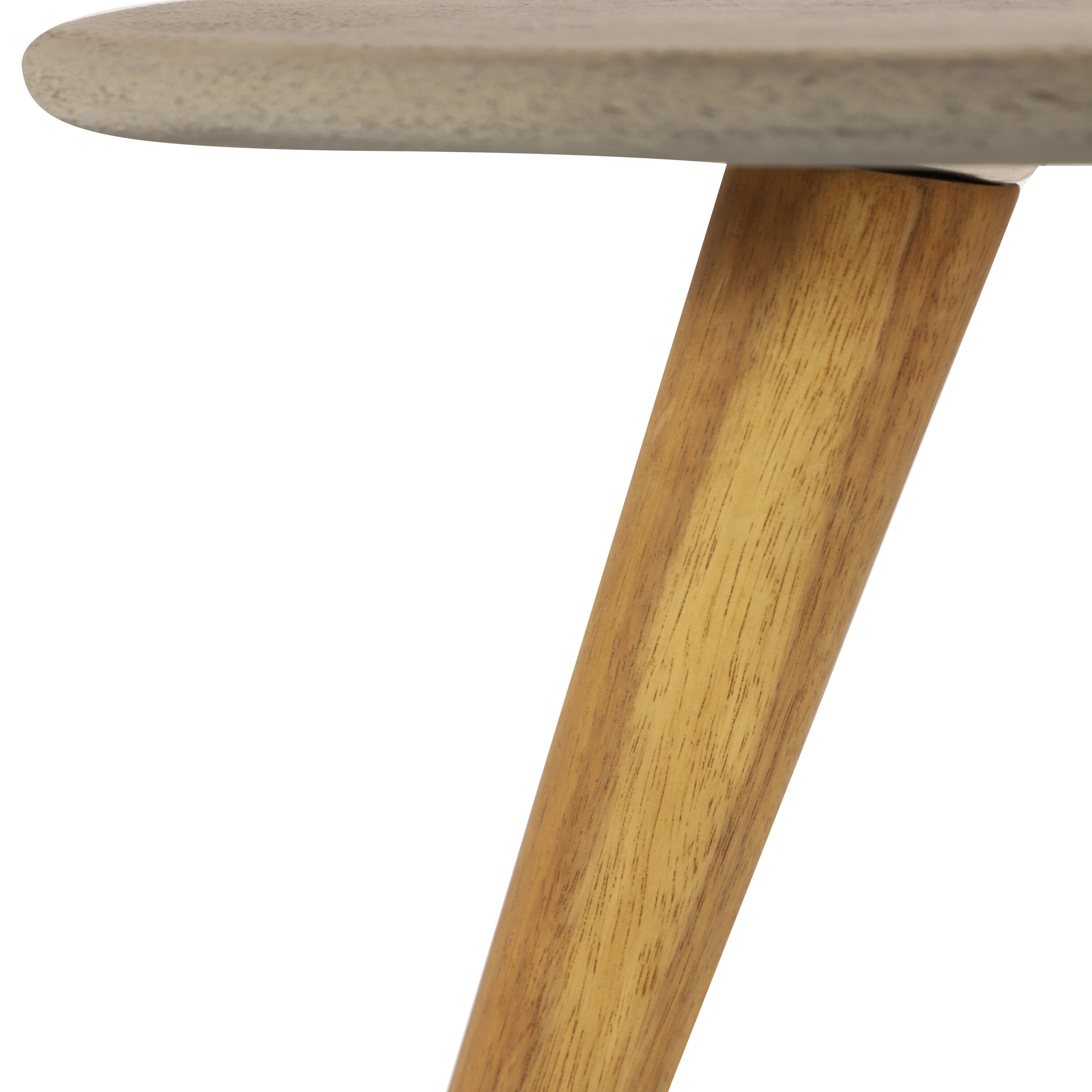 Gray Triangle Acacia Wood Outdoor Accent Table