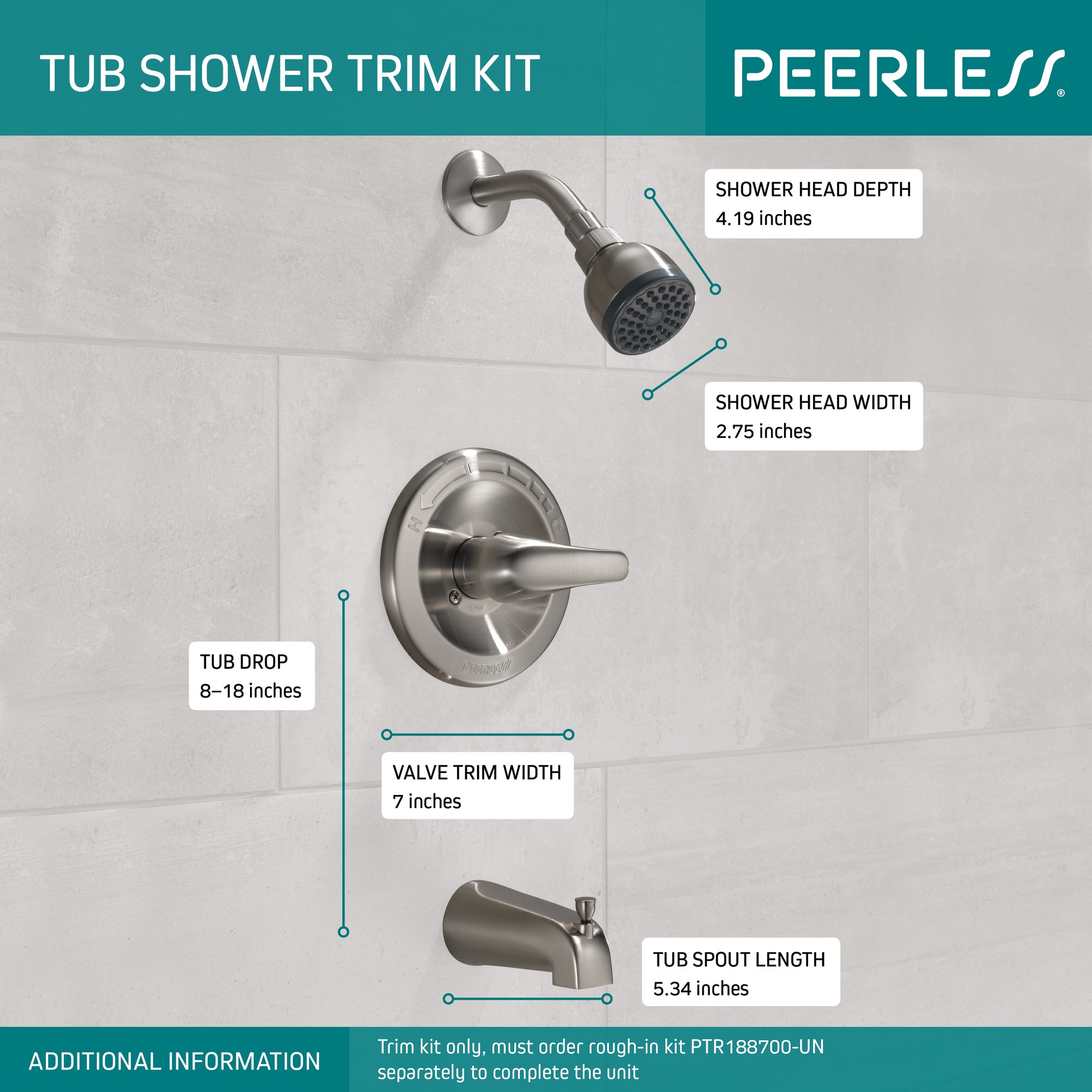 Peerless PTT188753-BN Tub-Shower-Faucets - View #3