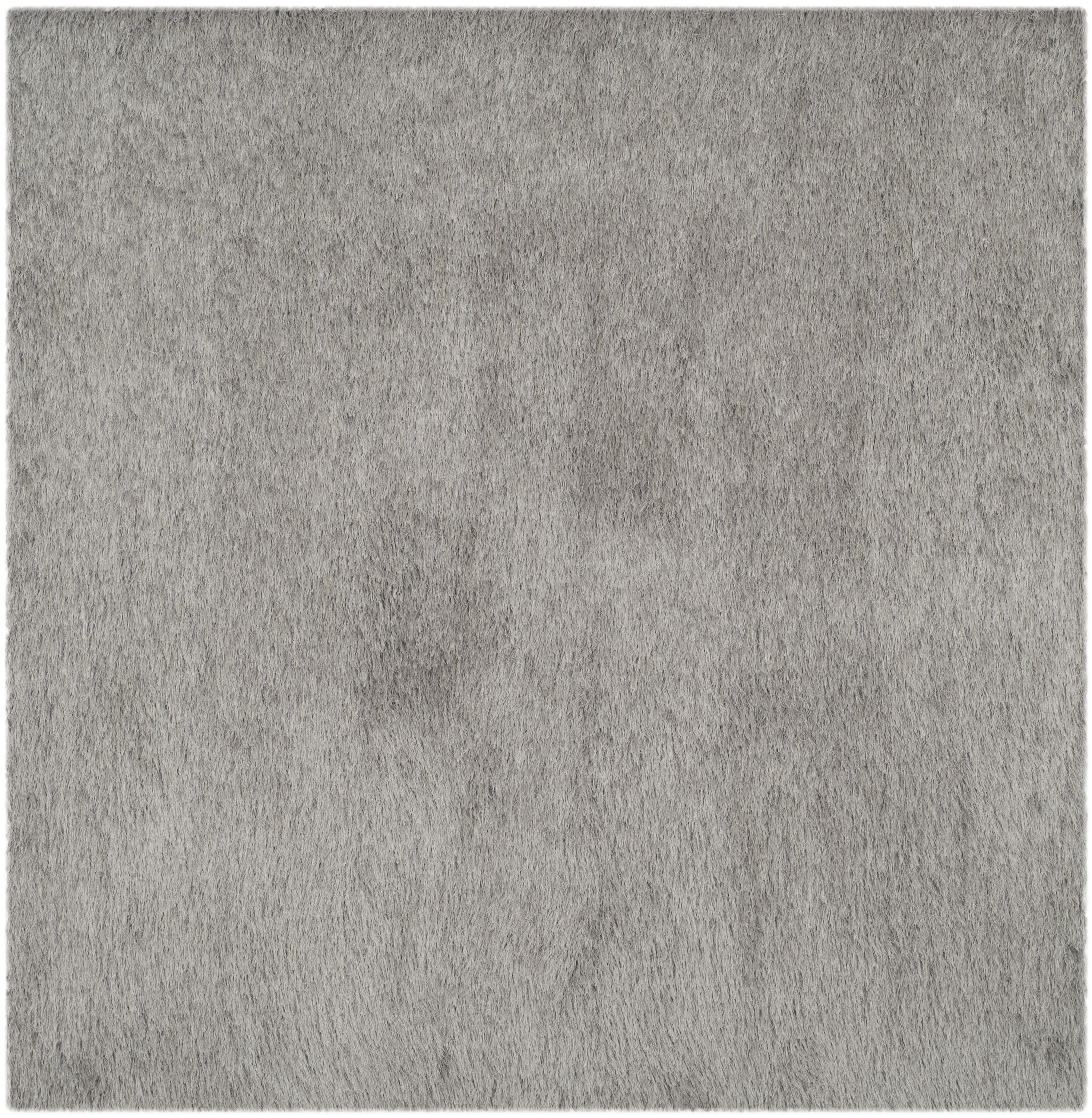 Safavieh SG256S-8SQ Venice Shag 8 x 8 (ft) Tufted Polyester Silver Square Indoor Solid Area rug