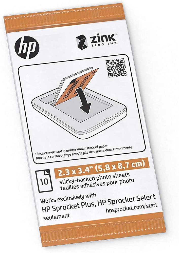 høj madlavning gentage HP Sprocket 2.3 x 3.4" Premium Zink Sticky Back Photo Paper (50 Sheets)  Compatible with Sprocket Select and Plus Printers in the Printers  department at Lowes.com