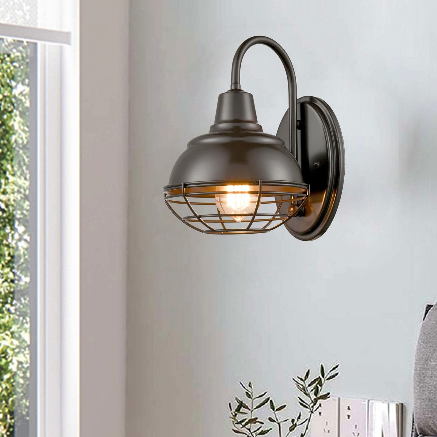 Oil Rubbed Bronze Gooseneck Barn Light Set of Two