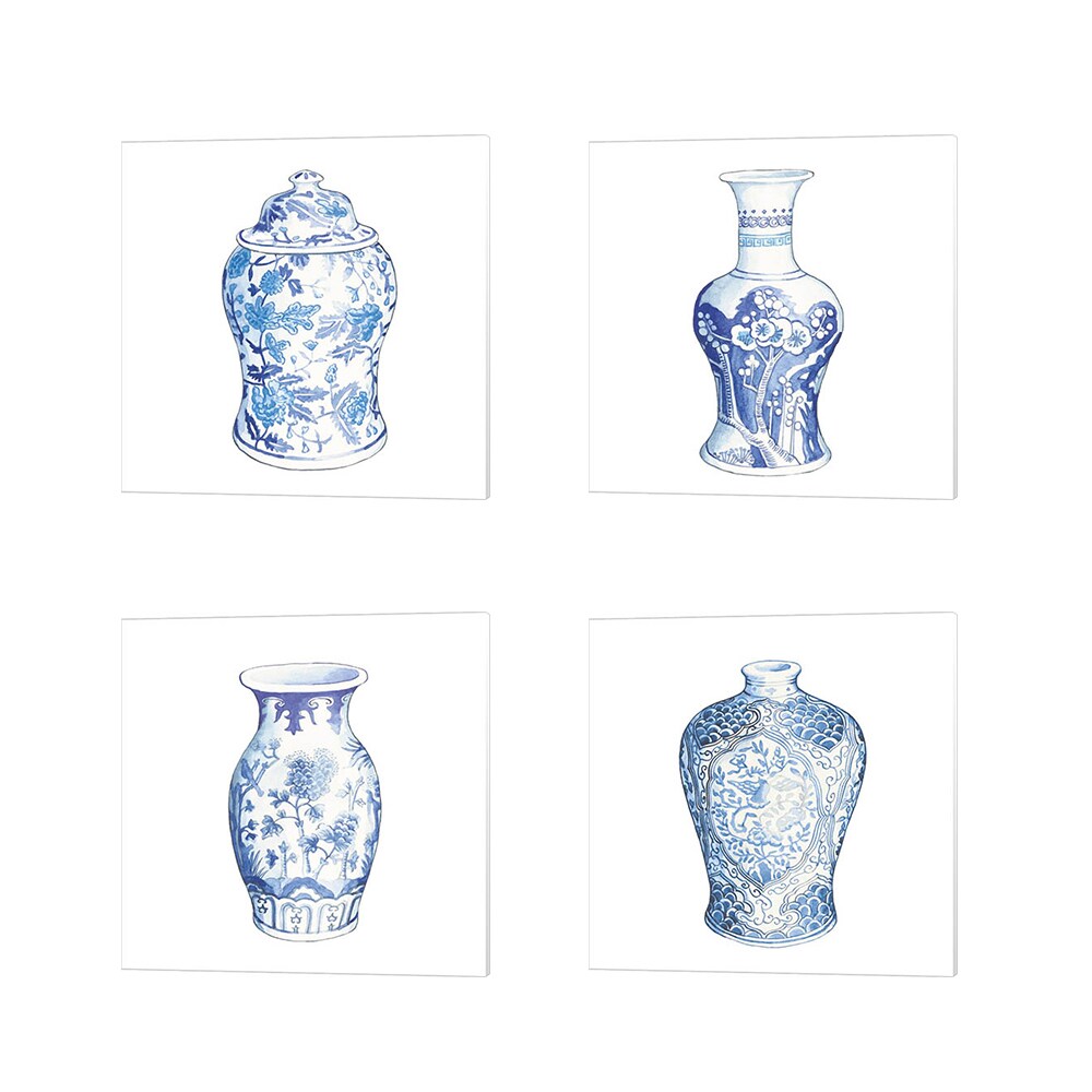 Metaverse Corporation PLI761422 Ginger Jar I, Ii, Iii and Iv On White Wild Apple Portfolio 14-in H x 14-in W Asian Print on Canvas