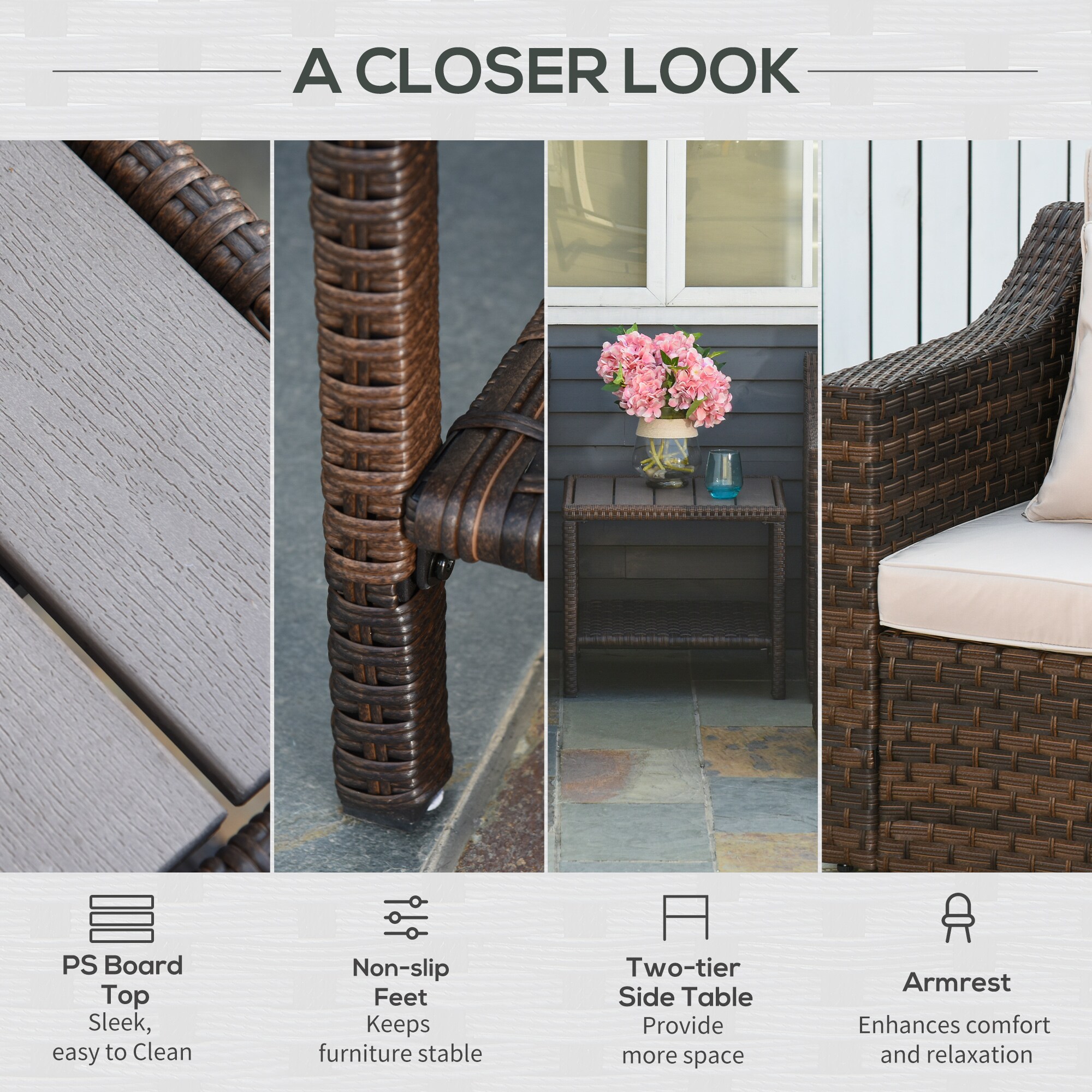 Outsunny 860-126BN Patio-Conversation-Sets - View #4