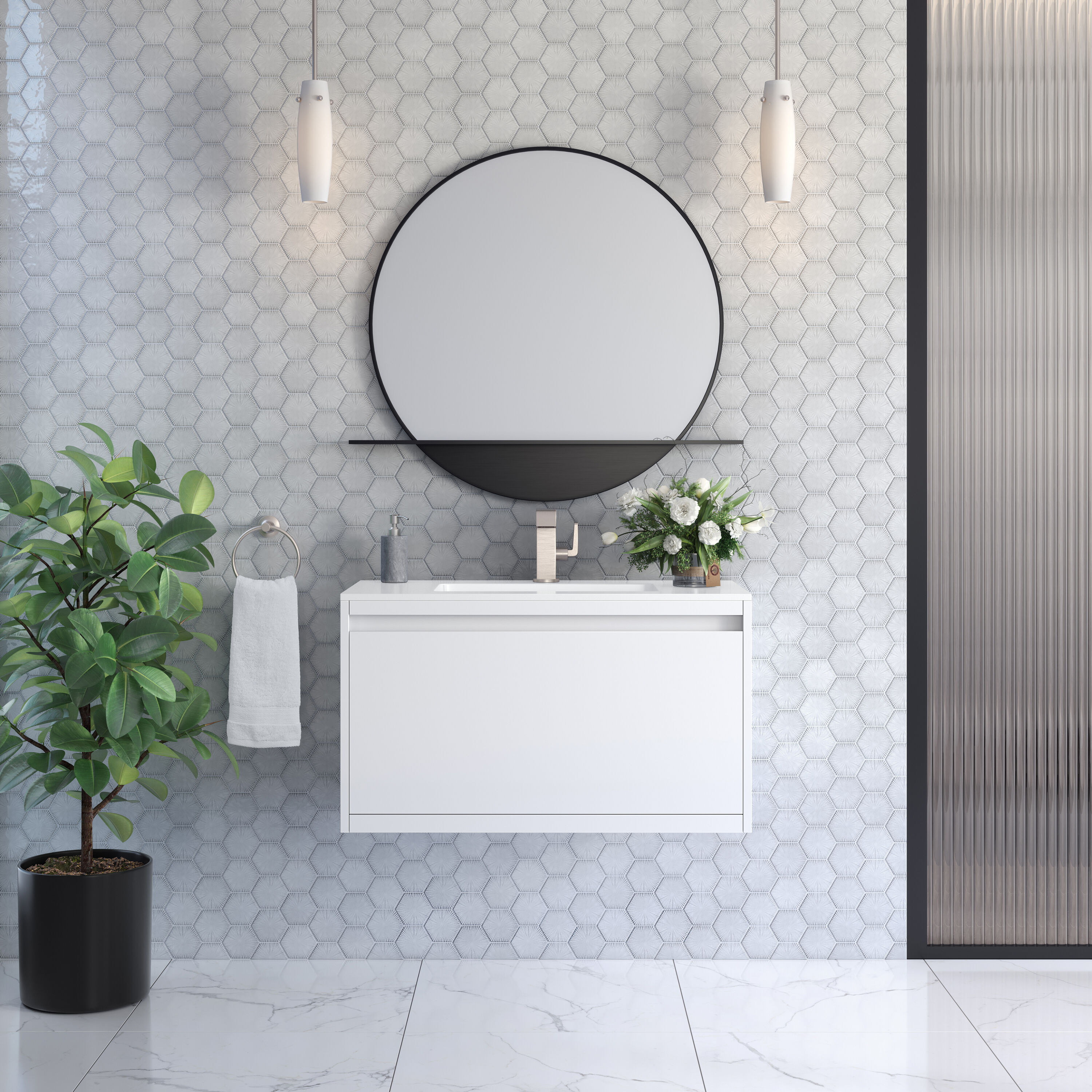 James Martin Vanities 805-V35.4-GW-BN-GW Bath-Vanity-Combo - View #2