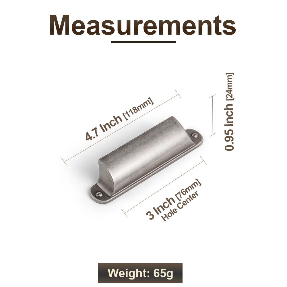 Miaokesen 9628GY-76 Cabinet-Pulls - View #2