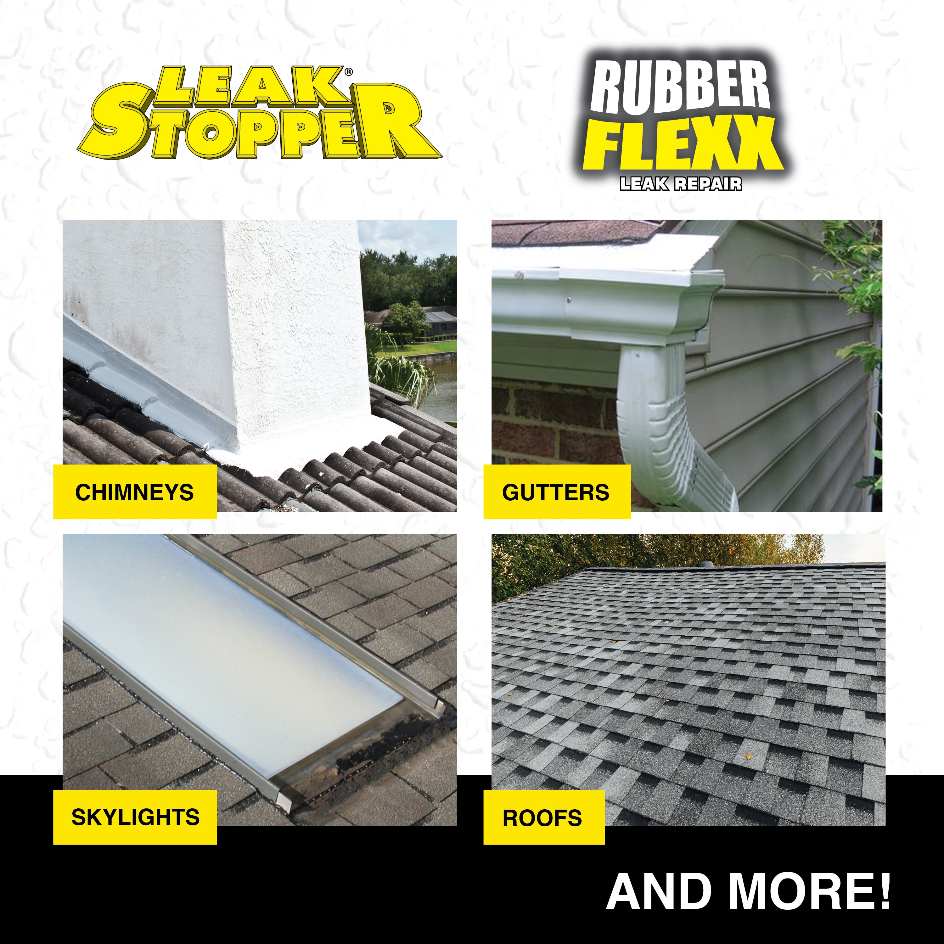  Leak Stopper Rubber Flexx – Waterproof Repair & Sealant Spray -  Point & Spray to Seal Cracks, Holes, Leaks, Corrosion & More