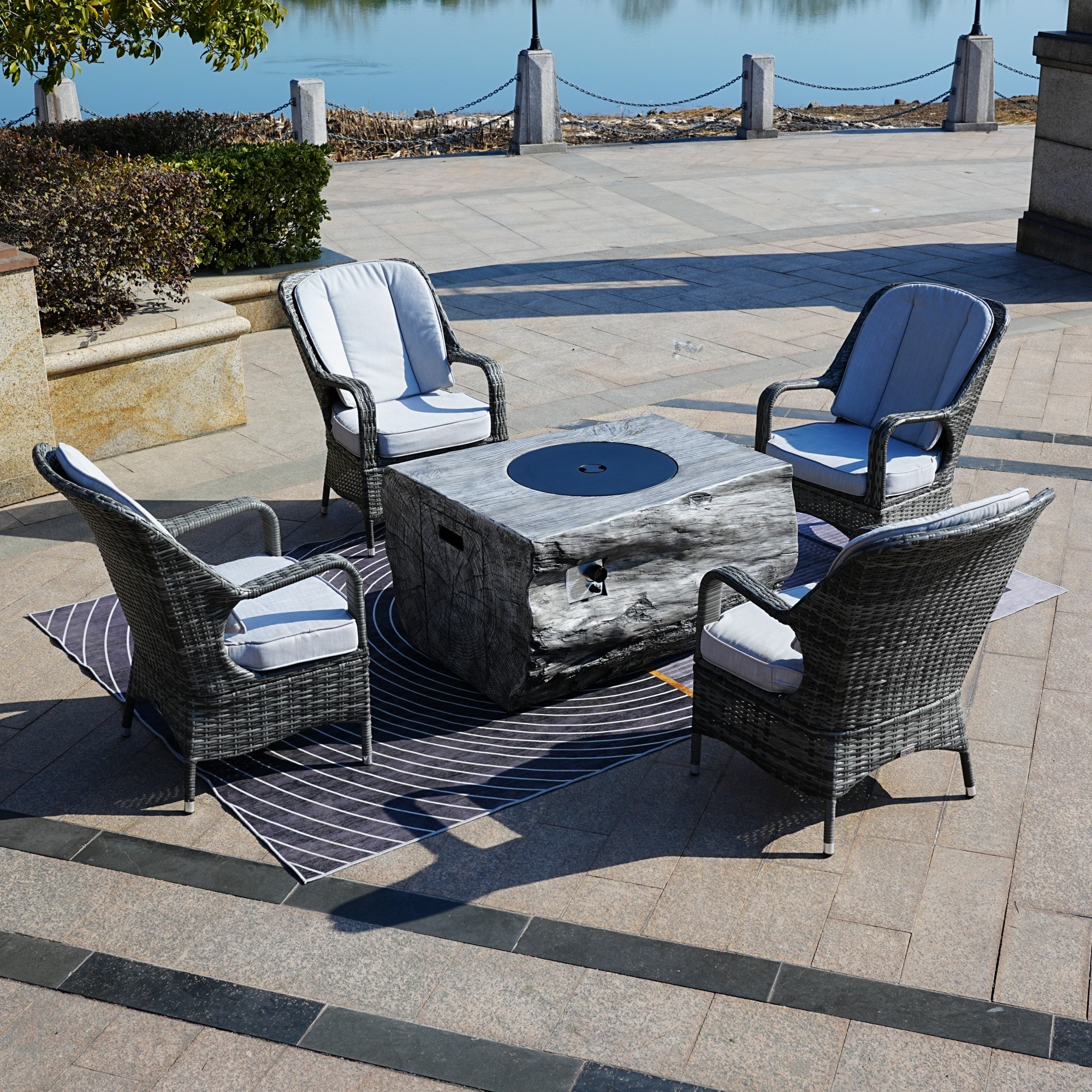 Direct Wicker DWG-217009-GR Patio-Dining-Sets - View #4
