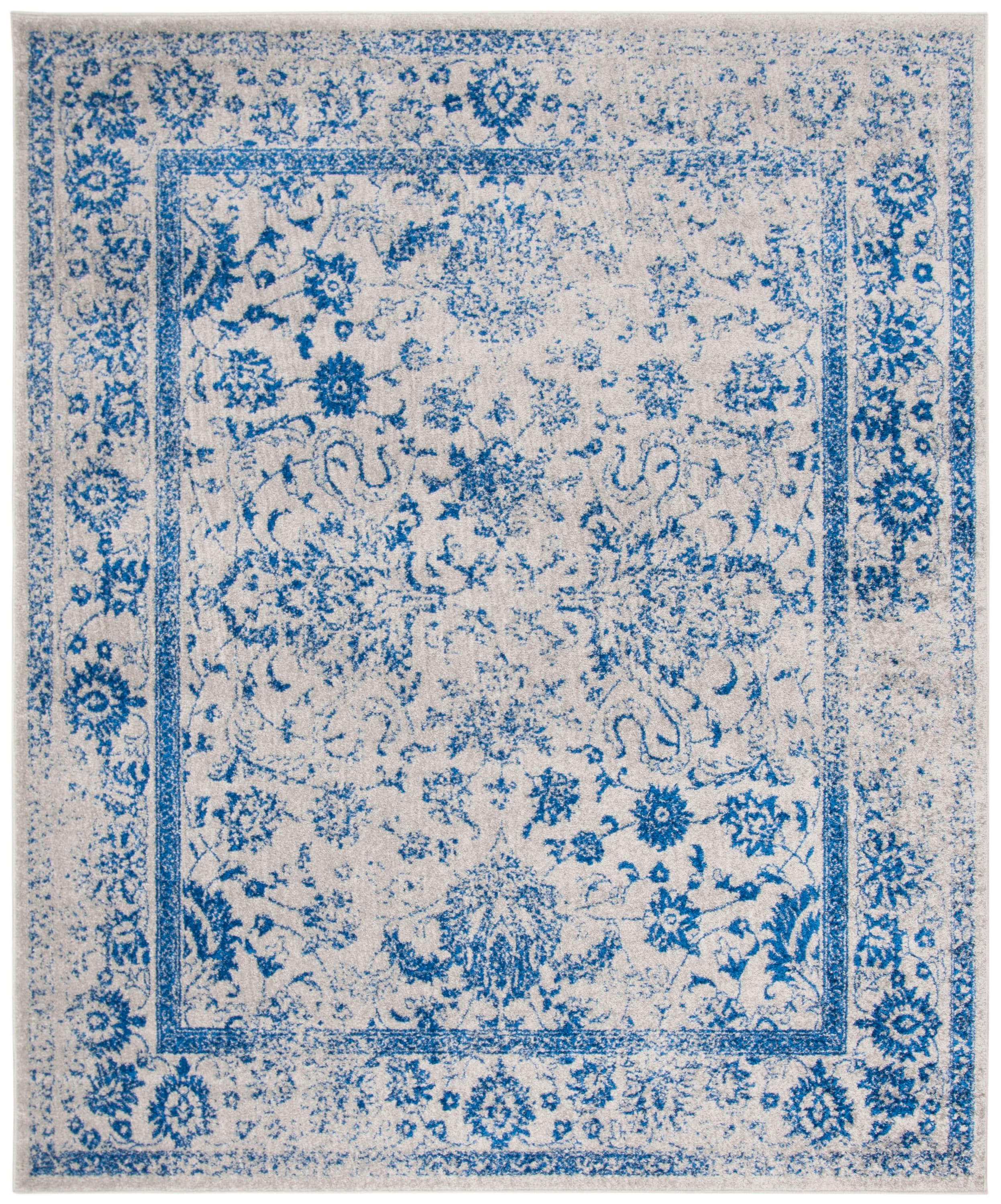 Safavieh ADR109A-10 Adirondack Kashan 10 x 14 (ft) Loomed Polypropylene Gray/Blue Rectangular Indoor Distressed/Overdyed Vintage Area rug