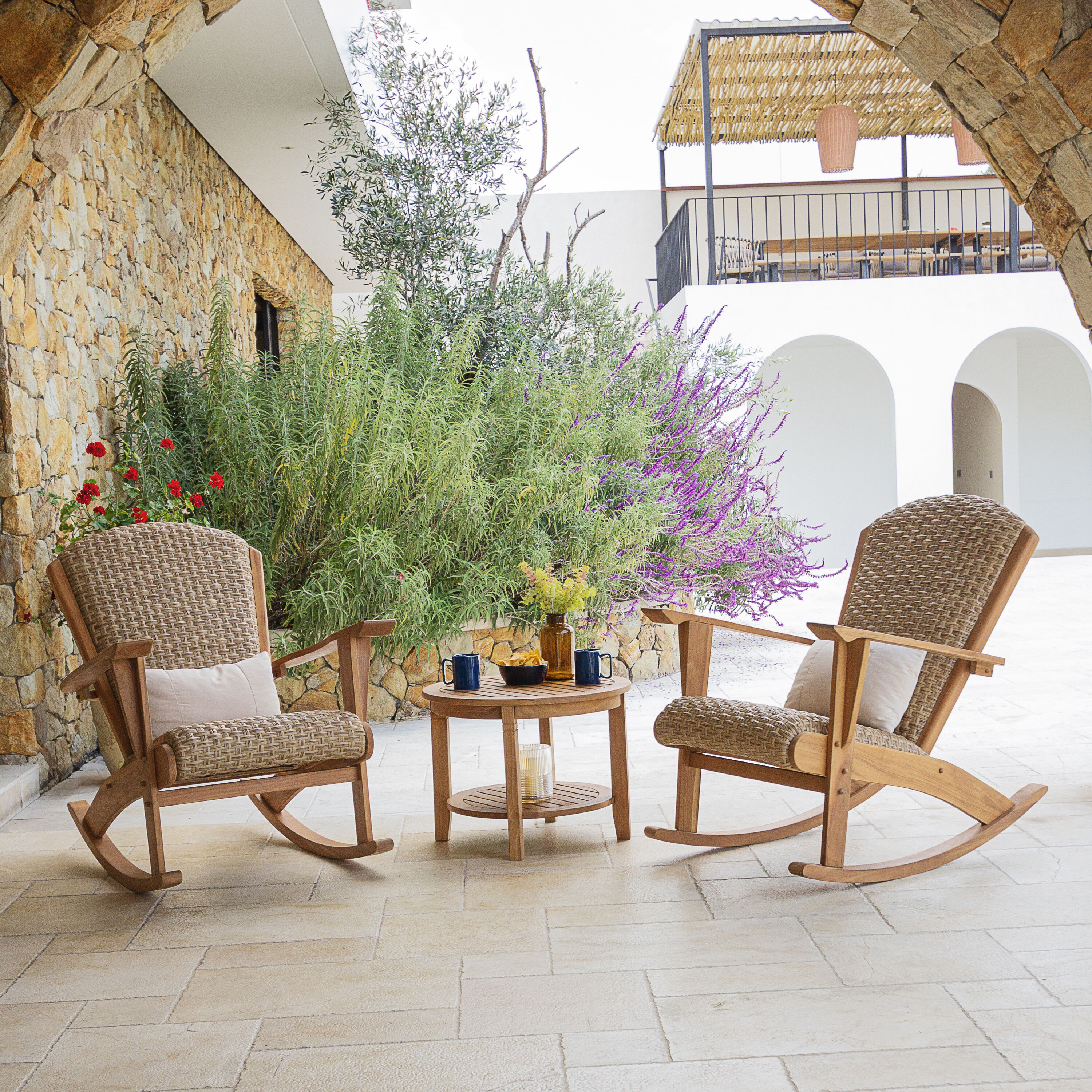 Cambridge Casual - Hudson 3 -Piece Woven Patio Conversation Set