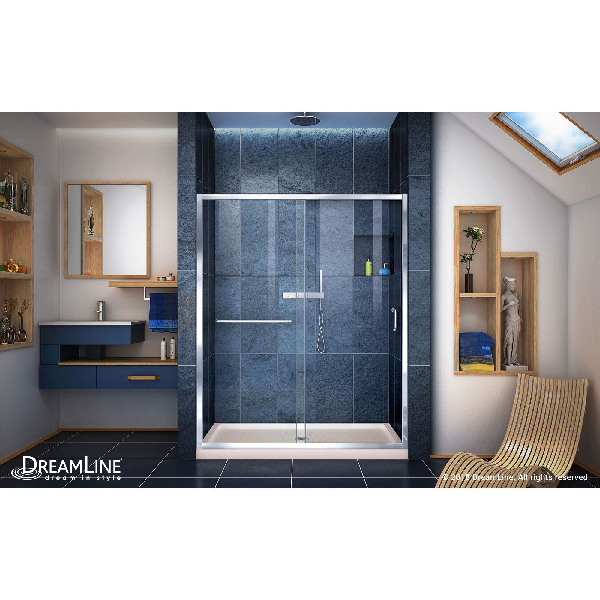 DreamLine DL-6972C-22-01 Alcove-Shower-Kit - View #2