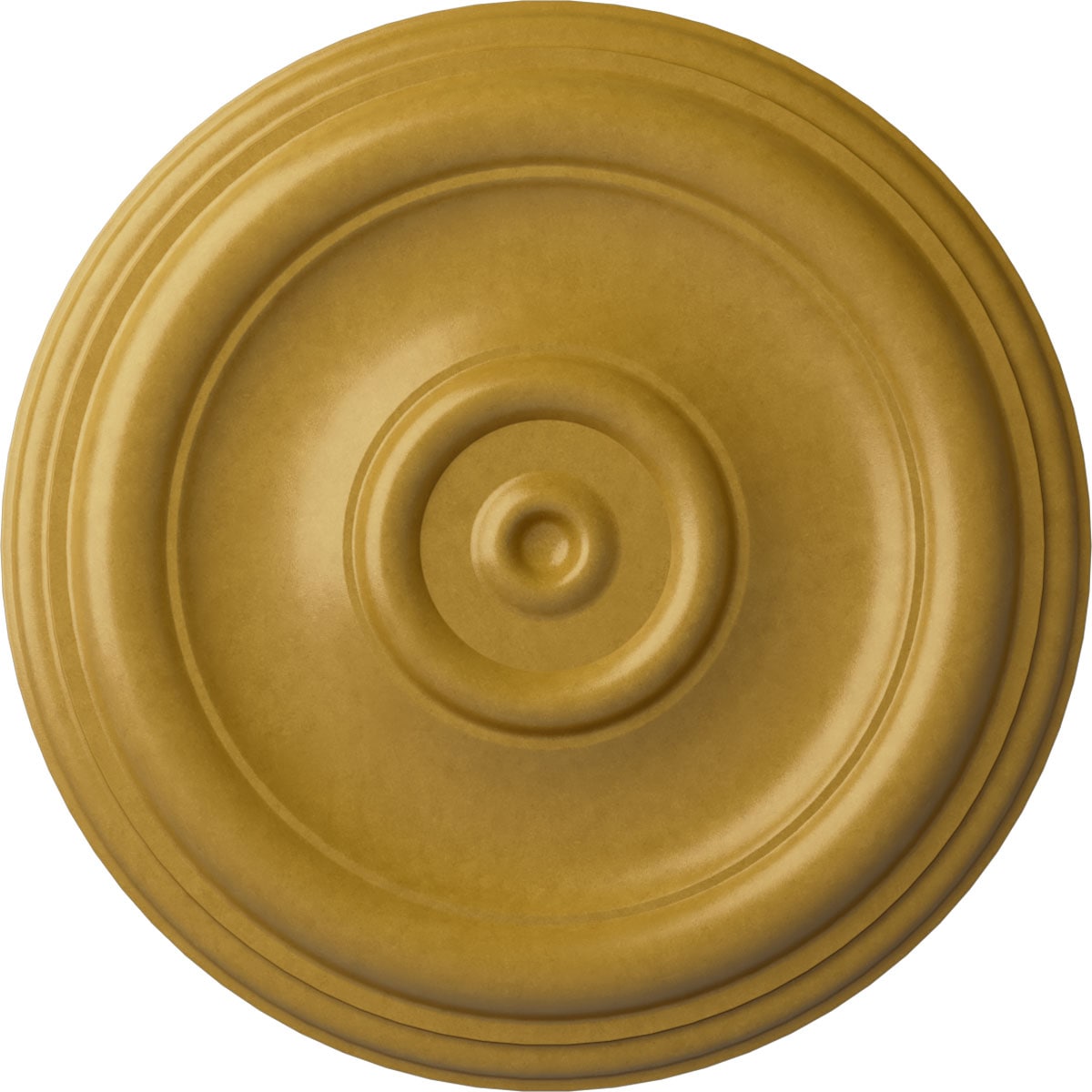 Ekena Millwork CM12TRIGS Traditional 12-in W x 12-in L Painted Iridescent Gold Polyurethane Whole Ceiling Medallion