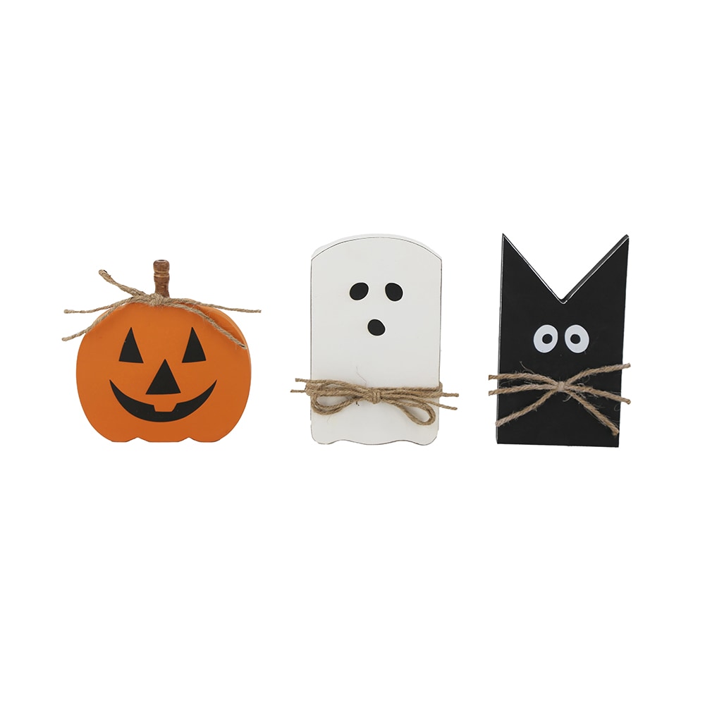 LUXEYARD Set of 3 Halloween Holiday Table Decor White