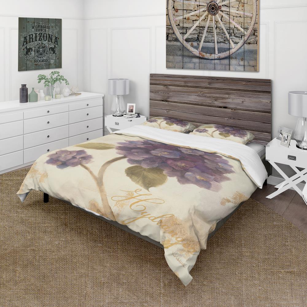 Designart BED30633-K 3 -Piece Purple King Duvet cover Set