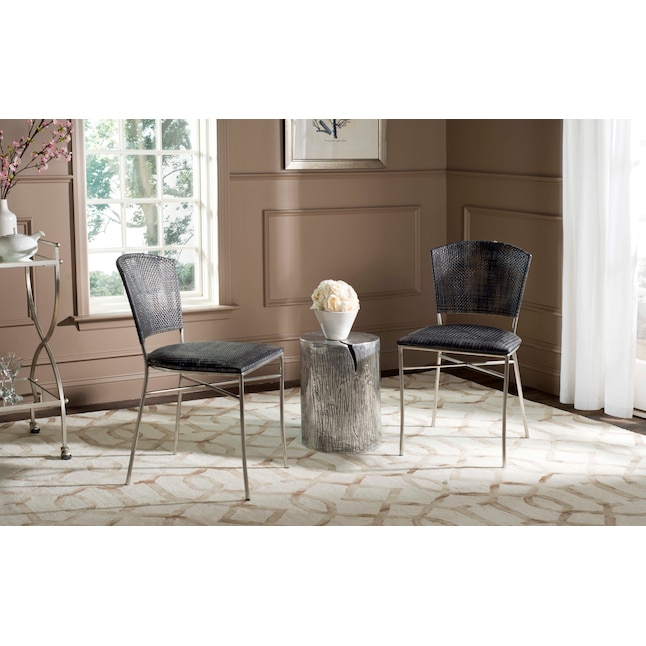 Safavieh Set of 2 Melita Side Chair Coastal Side Chair (Metal Frame) Safavieh Set of 2 Melita Side Chair Coastal Side Chair (Metal Frame)