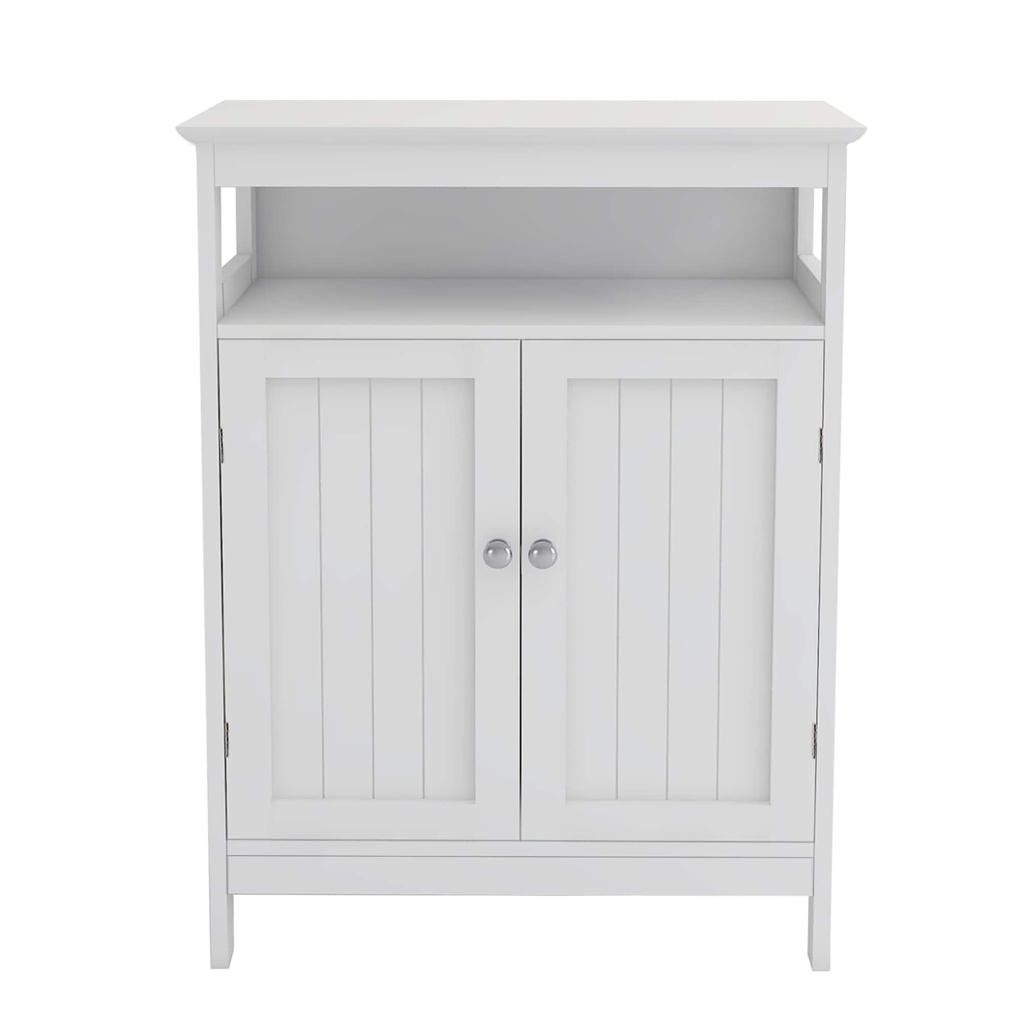 Siavonce ZX-P0BEA 12-in W x 32-in H MDF White Freestanding or wall-mount Utility Storage Cabinet