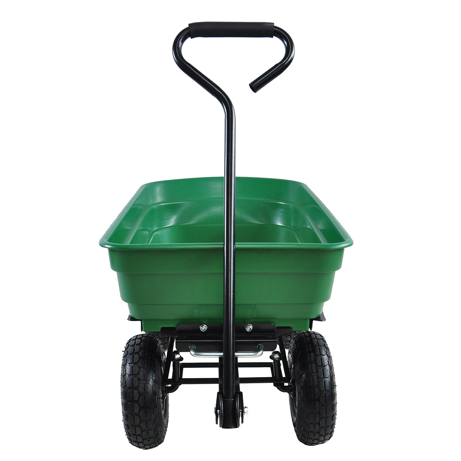 Bybafun Heavy Duty 4 Cu. Ft. Green Garden Wagon Cart with 300 lbs ...