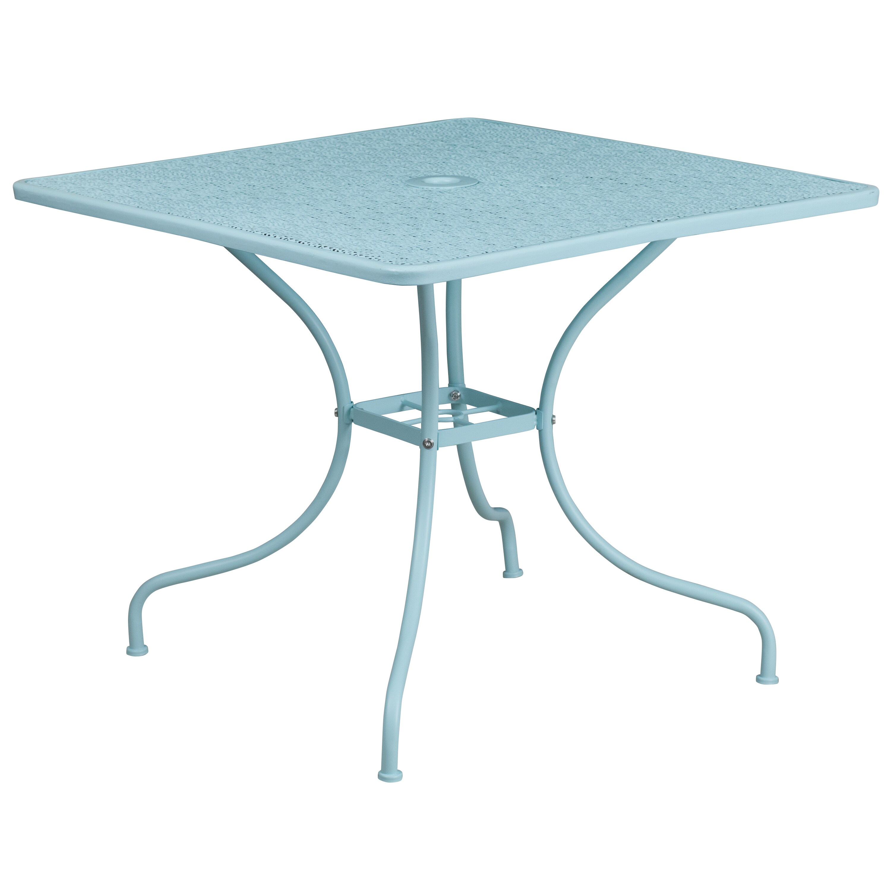 Flash Furniture 889142057598 Oia Square Outdoor Dining 35.5-in W x 35.5-in L with Umbrella Hole